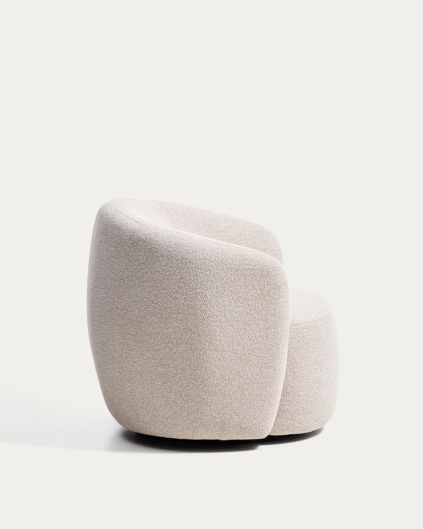 Drehsessel Odenia, schwer entflammbar mit beigem Micro-Bouclé in Beige präsentiert im Onlineshop von KAQTU Design AG. Drehsessel ist von Kave Home