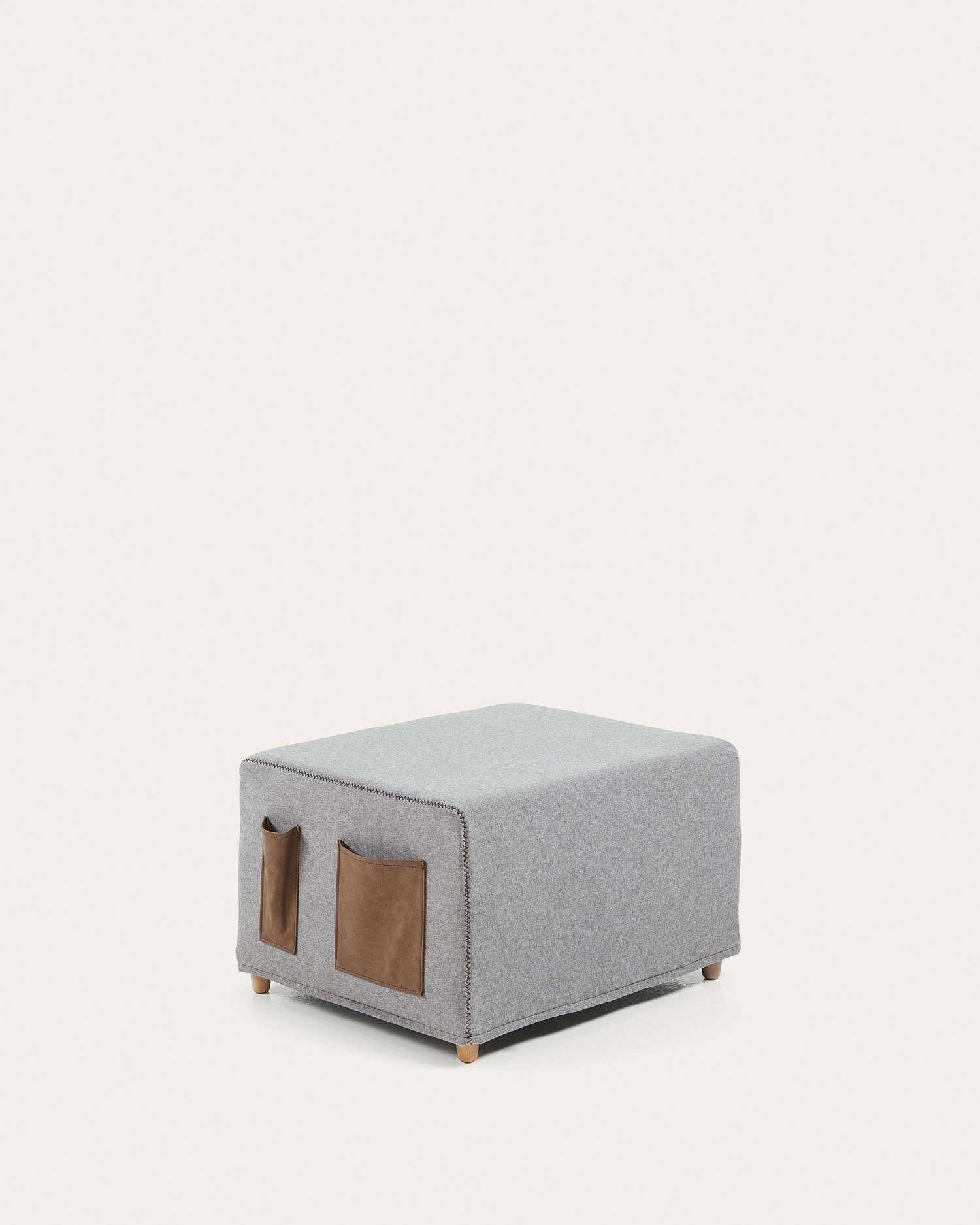 Kos Pouf-Bett hellgrau 70 x 60 (180) cm in Grau präsentiert im Onlineshop von KAQTU Design AG. Pouf ist von Kave Home