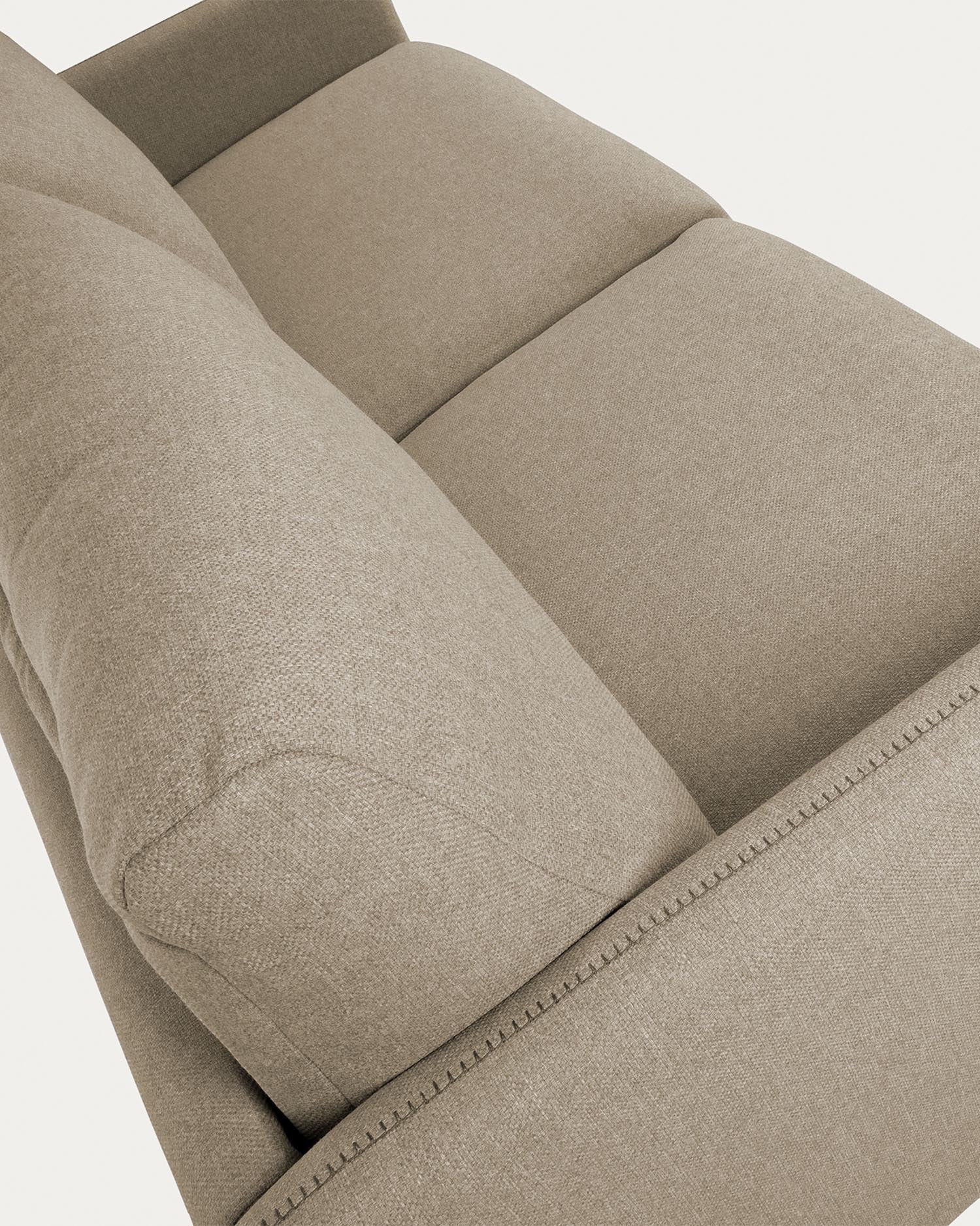 Erleben Sie das elegante Kymoon 2-Sitzer Bettsofa in Chrono Beige von Kave Home. Praktisch, schmutzabweisend und perfekt für Gäste!