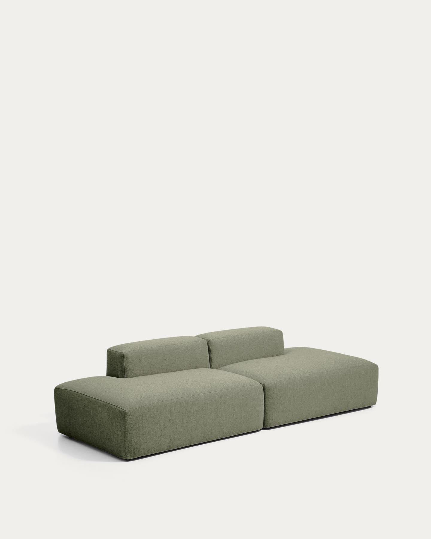 3-Sitzer-Sofa Blok in moosgrüner Chenille, 290 cm, FSC Mix Credit in Grün präsentiert im Onlineshop von KAQTU Design AG. 3er Sofa ist von Kave Home
