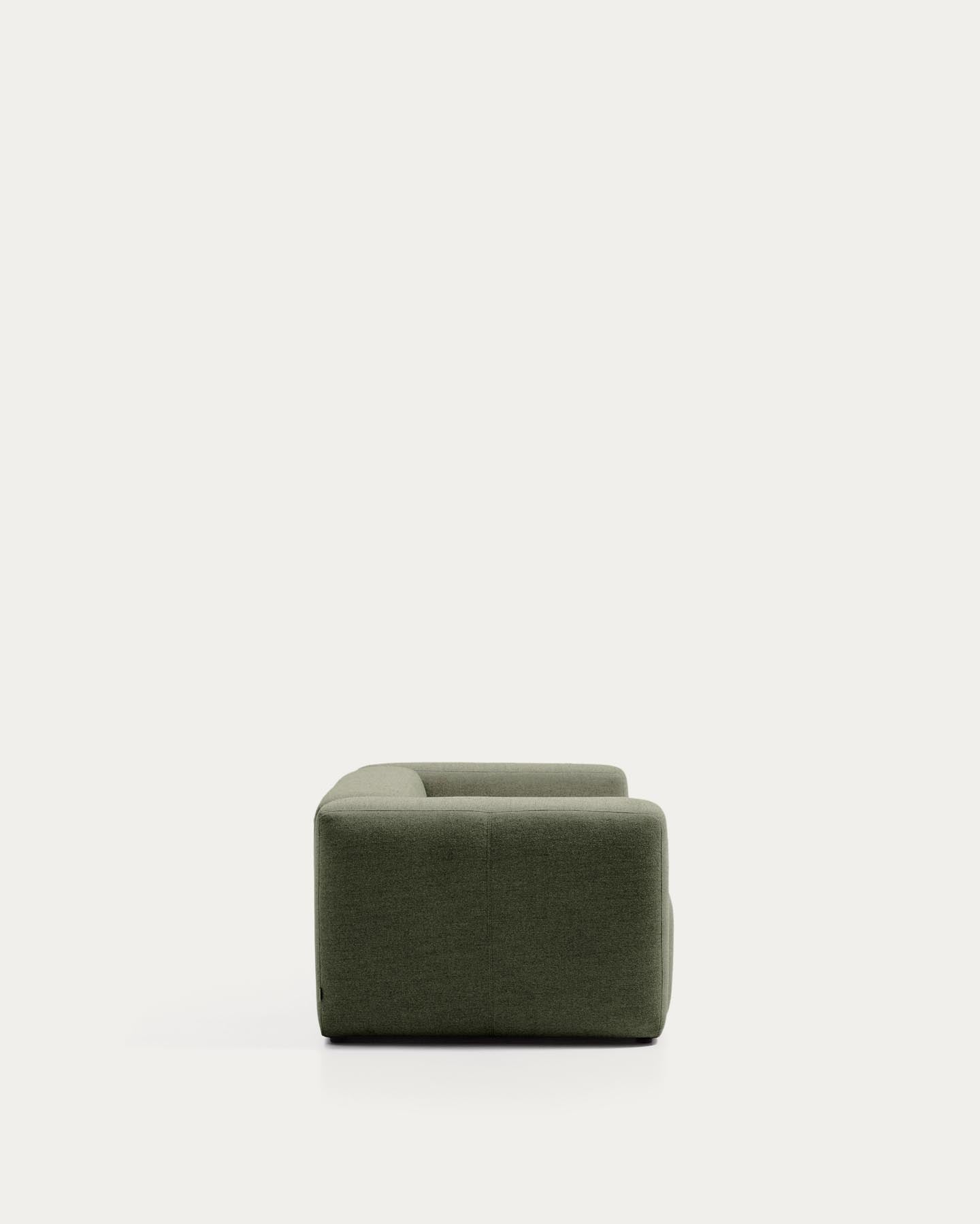 2-Sitzer-Sofa Blok in moosgrüner Chenille, 210 cm, FSC Mix Credit in Grün präsentiert im Onlineshop von KAQTU Design AG. 2er Sofa ist von Kave Home