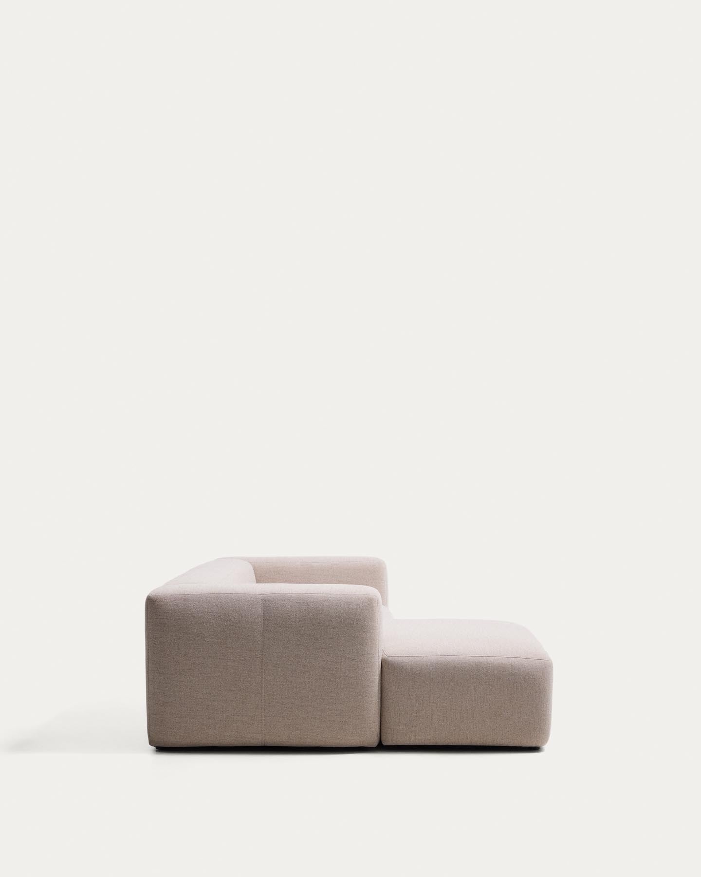 2-Sitzer-Sofa Blok mit Chaiselongue links in beiger Chenille, 240 cm, FSC Mix Credit in Beige präsentiert im Onlineshop von KAQTU Design AG. L-Sofa links ist von Kave Home