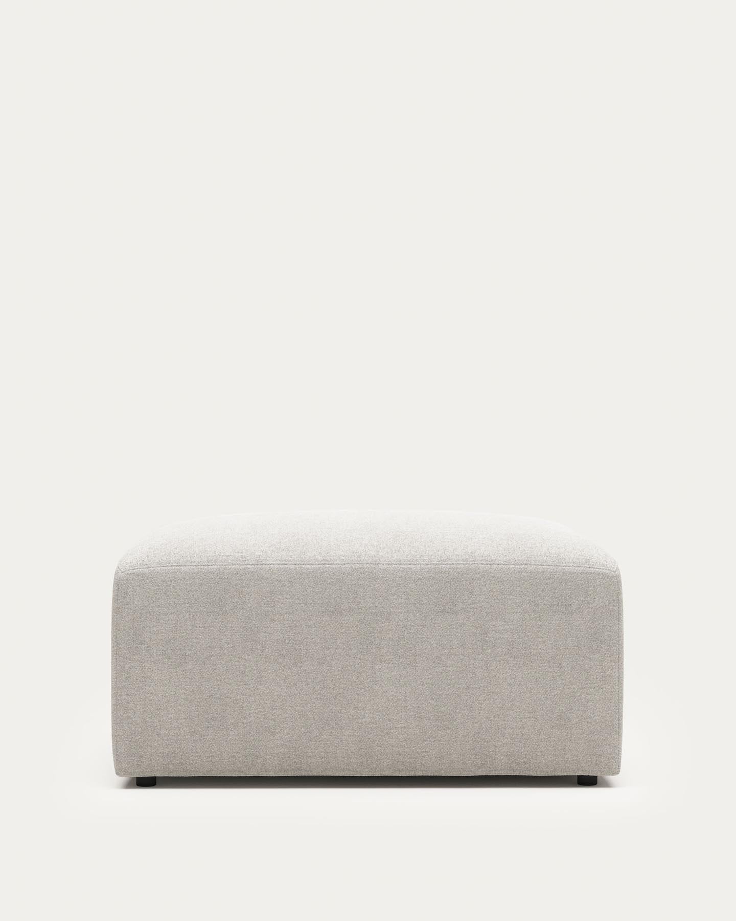 Fussablage Blok, schwer entflammbar mit weissem Lammfellimitat, 90 x 74 cm, FSC Mix Credit in Weiss präsentiert im Onlineshop von KAQTU Design AG. Pouf ist von Kave Home