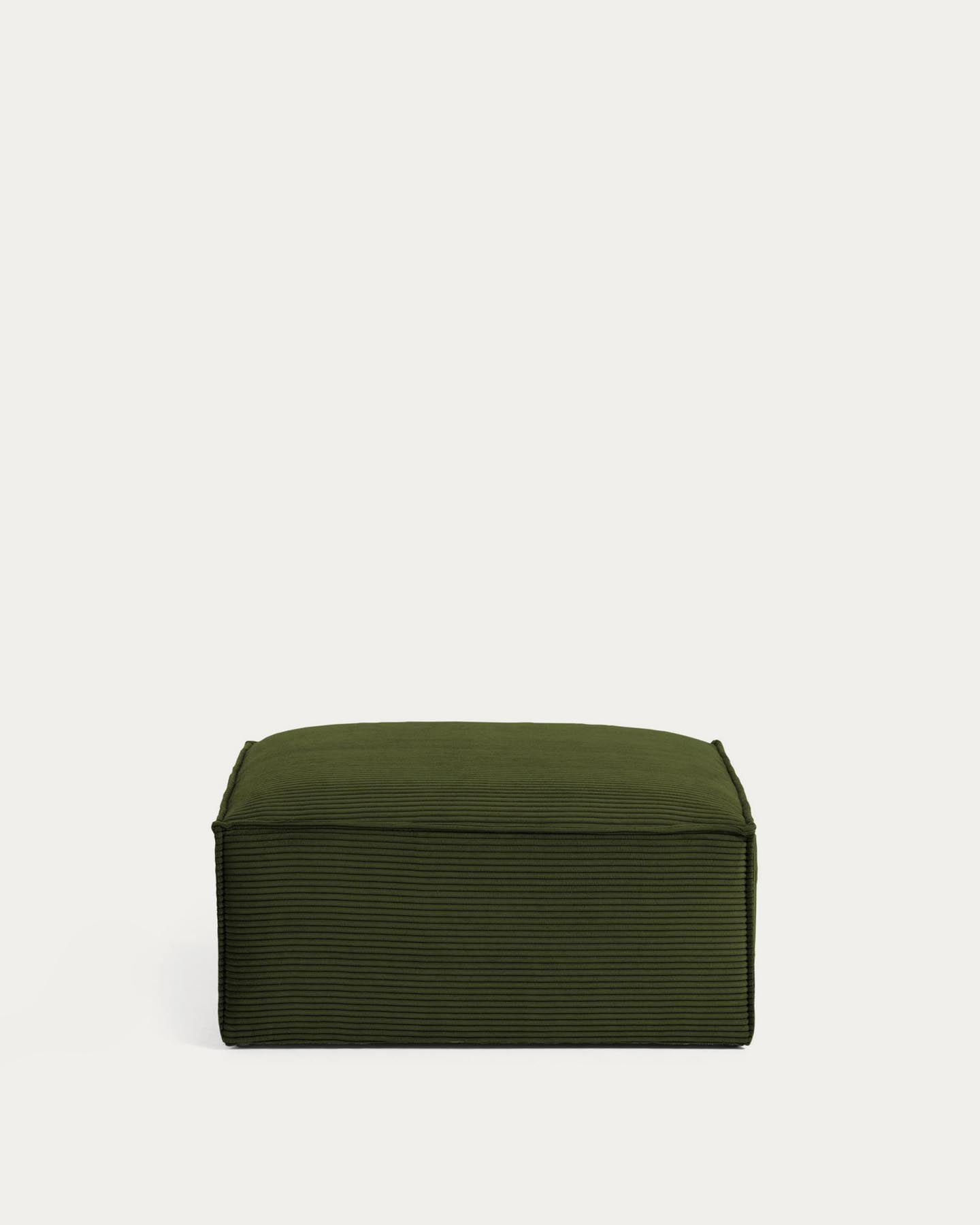Fussablage Blok, schwer entflammbar mit dickem Cord in Grün, 90 x 74 cm, FSC Mix Credit FR in Grün präsentiert im Onlineshop von KAQTU Design AG. Pouf ist von Kave Home
