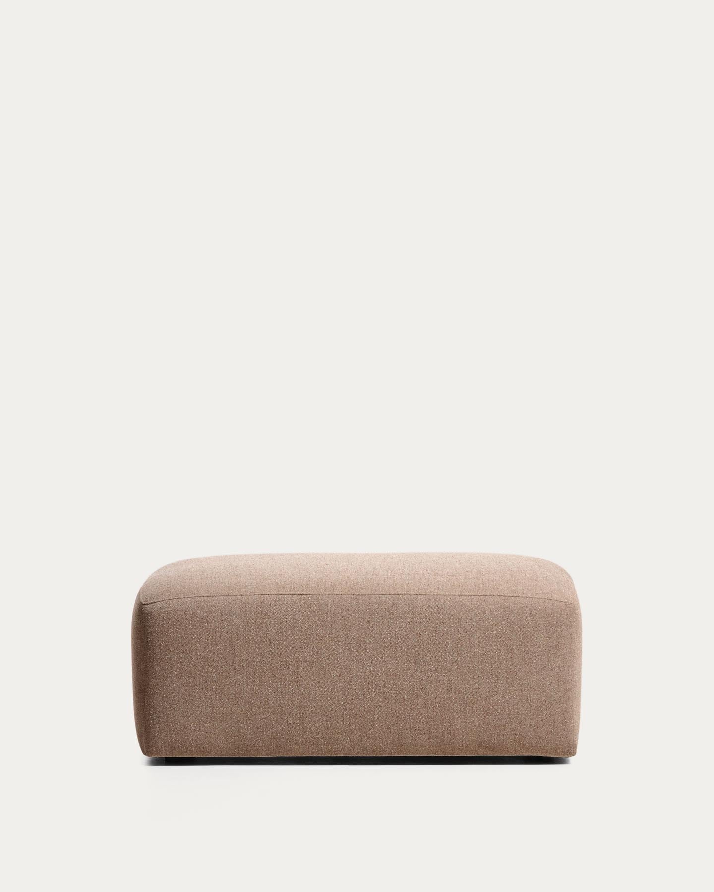 Pouf-Randmodul Blok in brauner Chenille, 60 x 104 cm, FSC Mix Credit in Taupe präsentiert im Onlineshop von KAQTU Design AG. Pouf ist von Kave Home