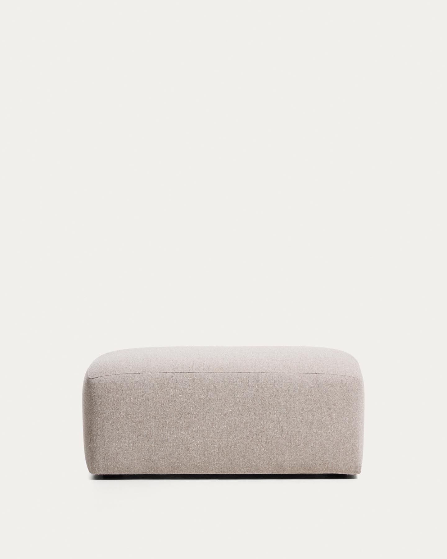Pouf-Randmodul Blok in beiger Chenille, 60 x 104 cm, FSC Mix Credit in Beige präsentiert im Onlineshop von KAQTU Design AG. Pouf ist von Kave Home
