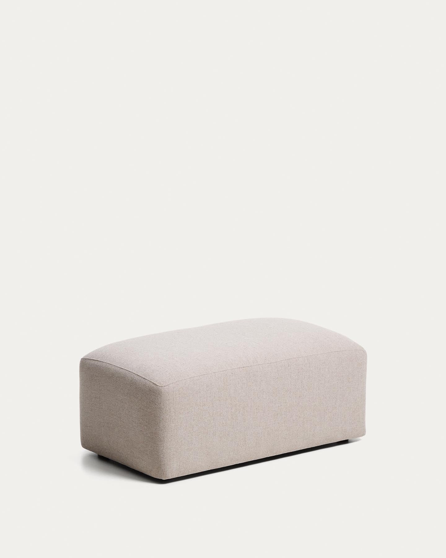 Pouf-Randmodul Blok in beiger Chenille, 60 x 104 cm, FSC Mix Credit in Beige präsentiert im Onlineshop von KAQTU Design AG. Pouf ist von Kave Home