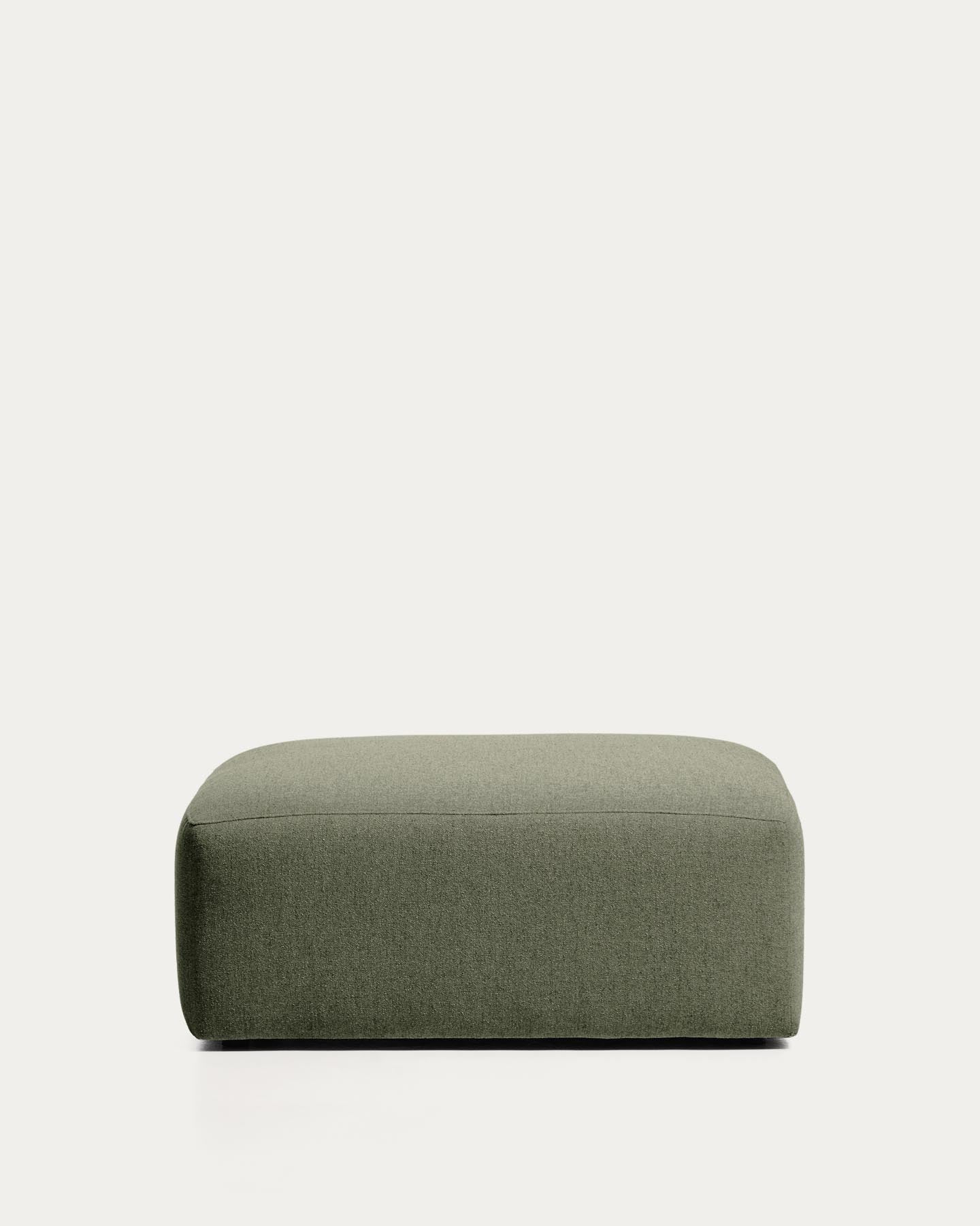 Pouf-Randmodul Blok in grüner Chenille, 90 x 104 cm, FSC Mix Credit in Grün präsentiert im Onlineshop von KAQTU Design AG. Pouf ist von Kave Home