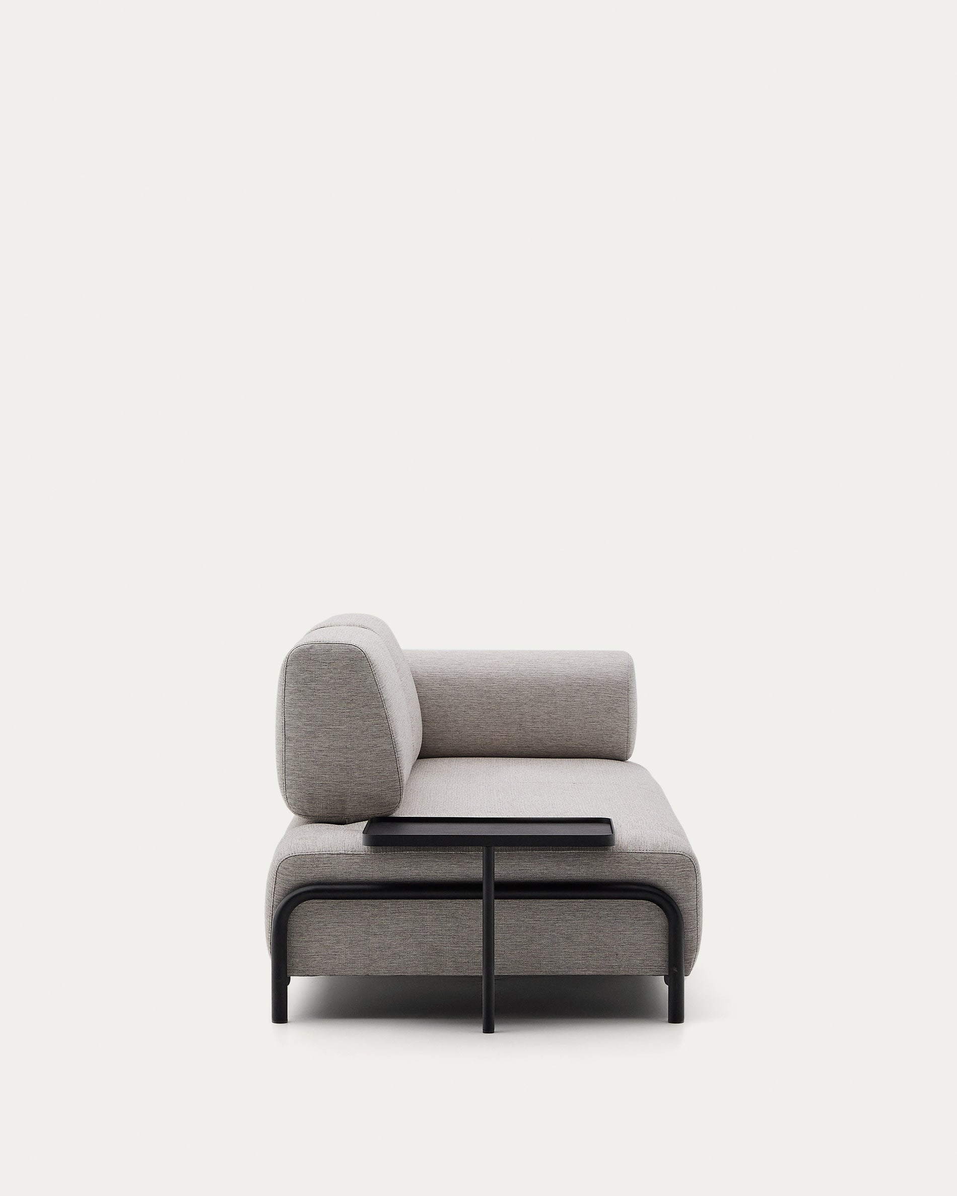 Elegantes 3-Sitzer Sofa in Beige-Grau, 252 cm, von Kave Home, mit praktischem Tablett für modernen Stil und Komfort.