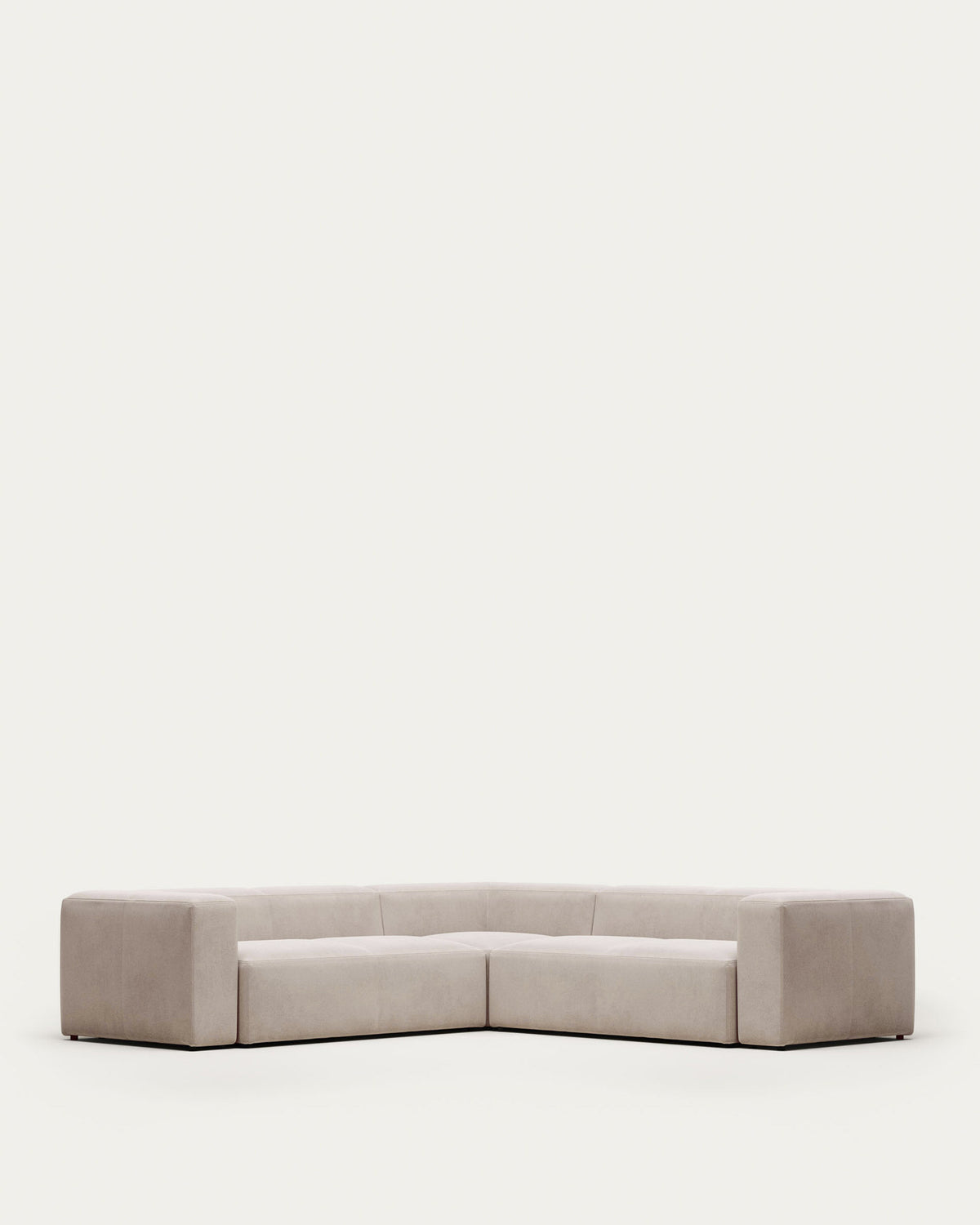 4-Sitzer-Ecksofa Blok mit beiger Chenille 290 x 290 cm FSC Mix Credit in Beige präsentiert im Onlineshop von KAQTU Design AG. Ecksofa ist von Kave Home