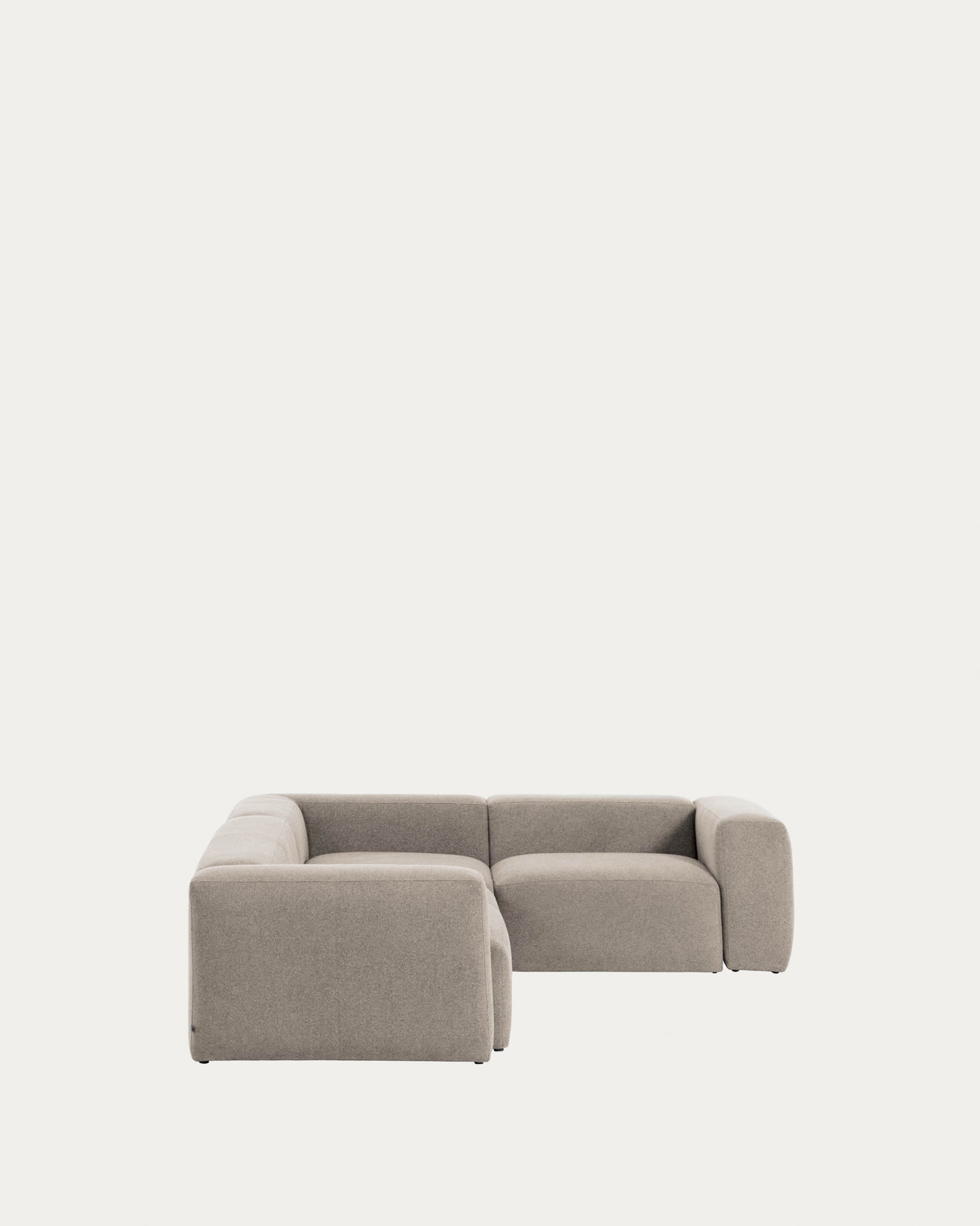 Ecksofa Blok, 3-Sitzer, beige, 290x230 cm, FSC-zertifiziert, modernes Design, komfortabel und umweltfreundlich.