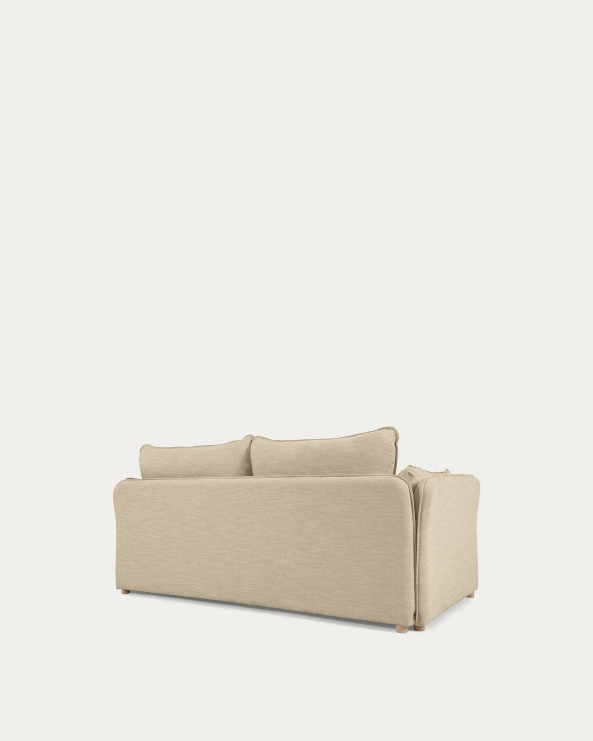 Tanit Schlafsofa weiss und Beine aus massivem Buchenholz mit natürlichem Finish 210 cm FSC Mix Credit in Weiss präsentiert im Onlineshop von KAQTU Design AG. Bettsofa ist von Kave Home