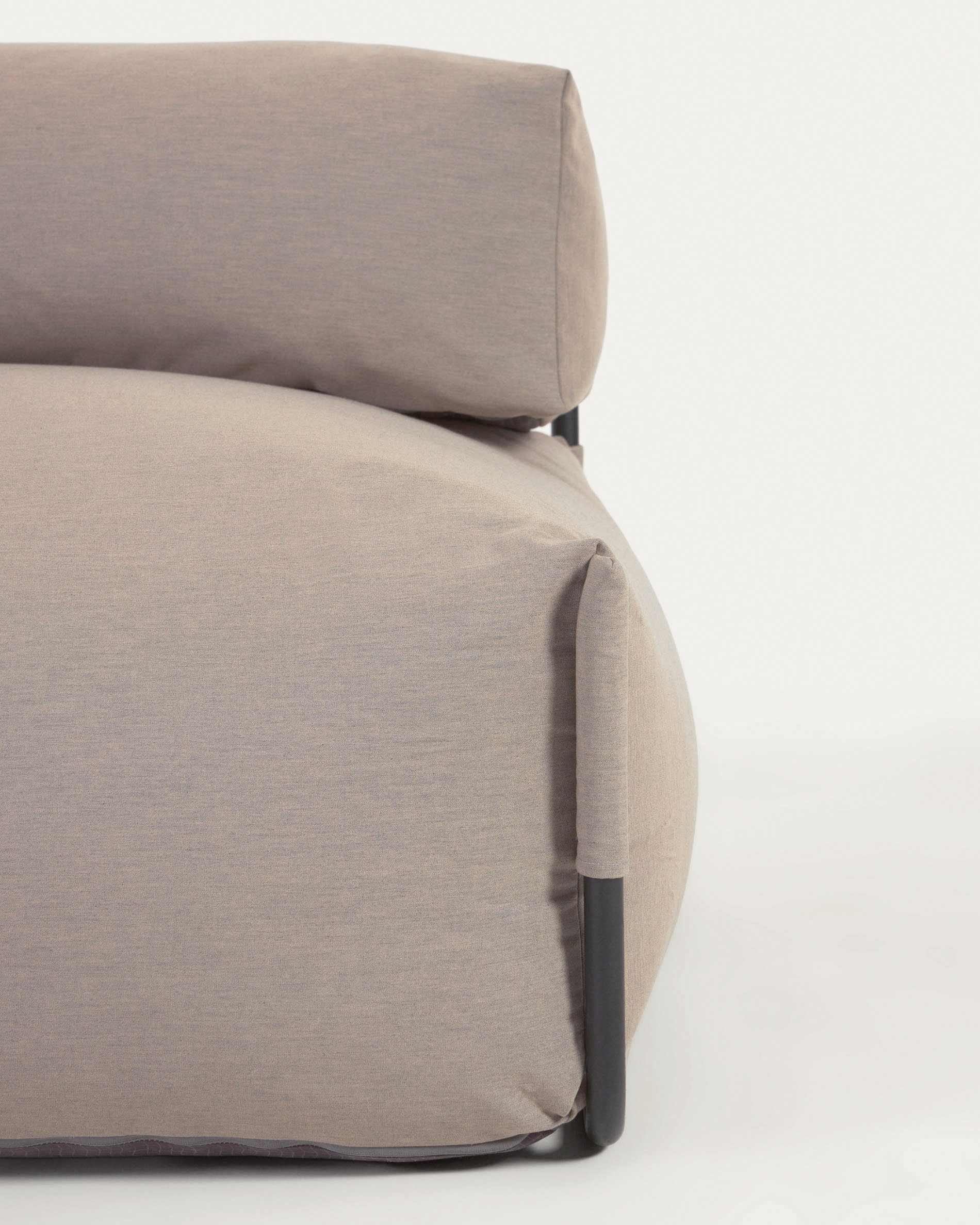 Modulares Outdoor-Sofa mit Rückenlehne in elegantem Grün. Perfekt für entspannte Stunden im Freien, 101x101cm, langlebig und pflegeleicht.