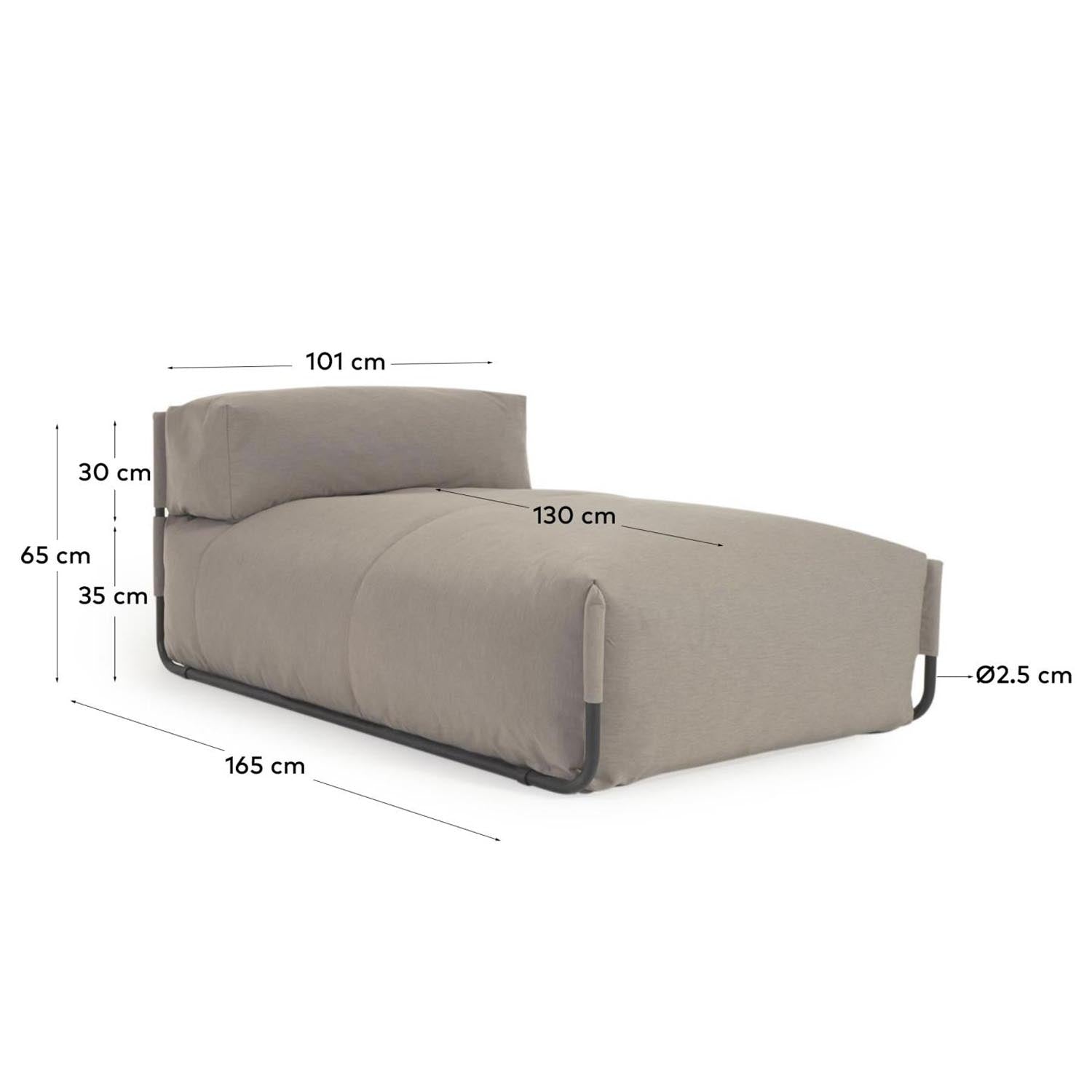 Gestalte deinen Außenbereich mit dem eleganten Square Pouf Modularsofa von Kave Home. Robust, komfortabel und perfekt für entspannte Stunden im Freien!