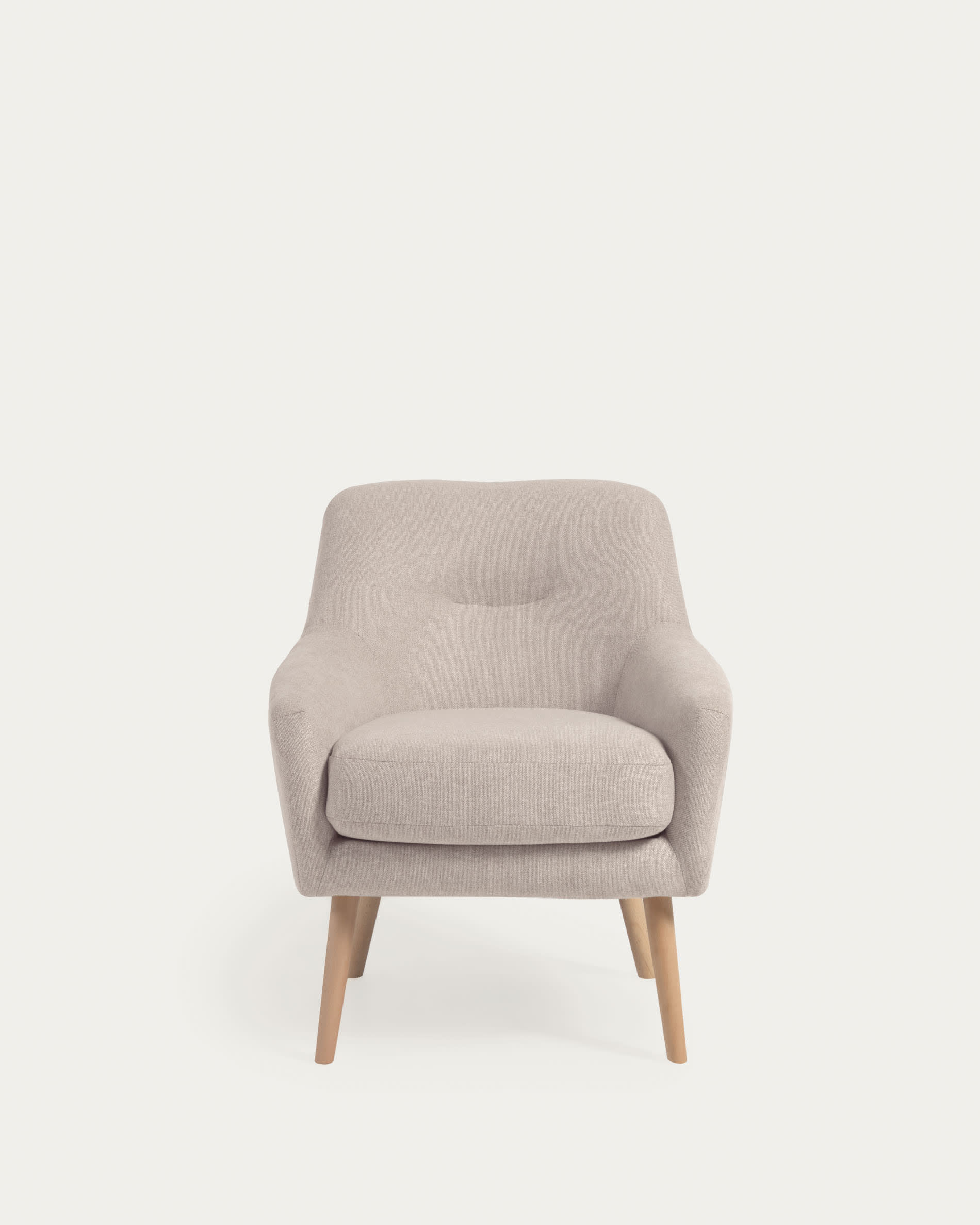 Der Candela Sessel in Beige von Kave Home bietet höchsten Komfort und elegantes Design. Perfekt für gemütliche Rückzugsorte in Ihrem Zuhause.