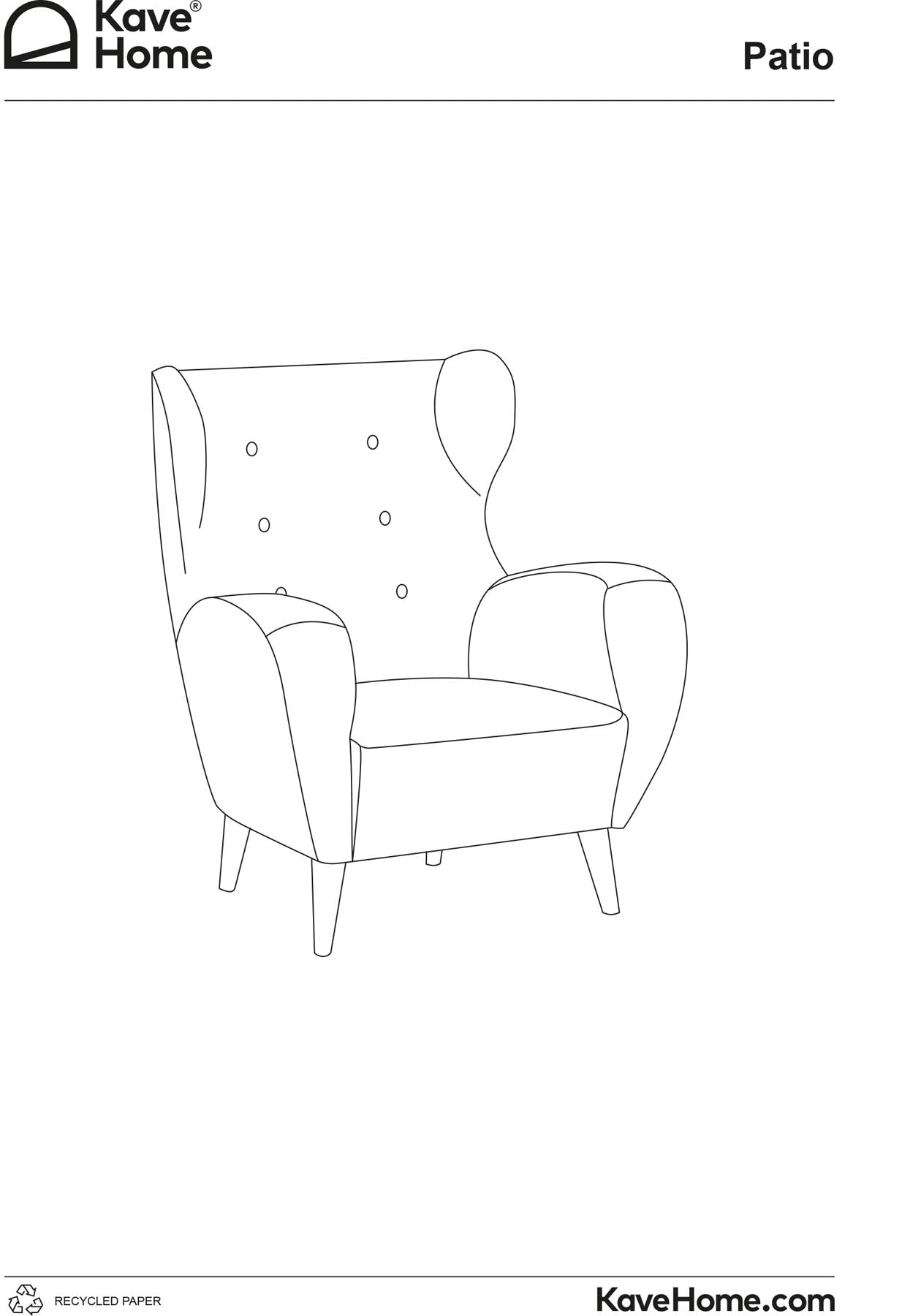 Patio Sessel mit Bouclé-Polsterung in Weiß und Beinen aus massivem Buchenholz natur FSC Mix Credit in Weiß präsentiert im Onlineshop von KAQTU Design AG. Sessel ist von Kave Home