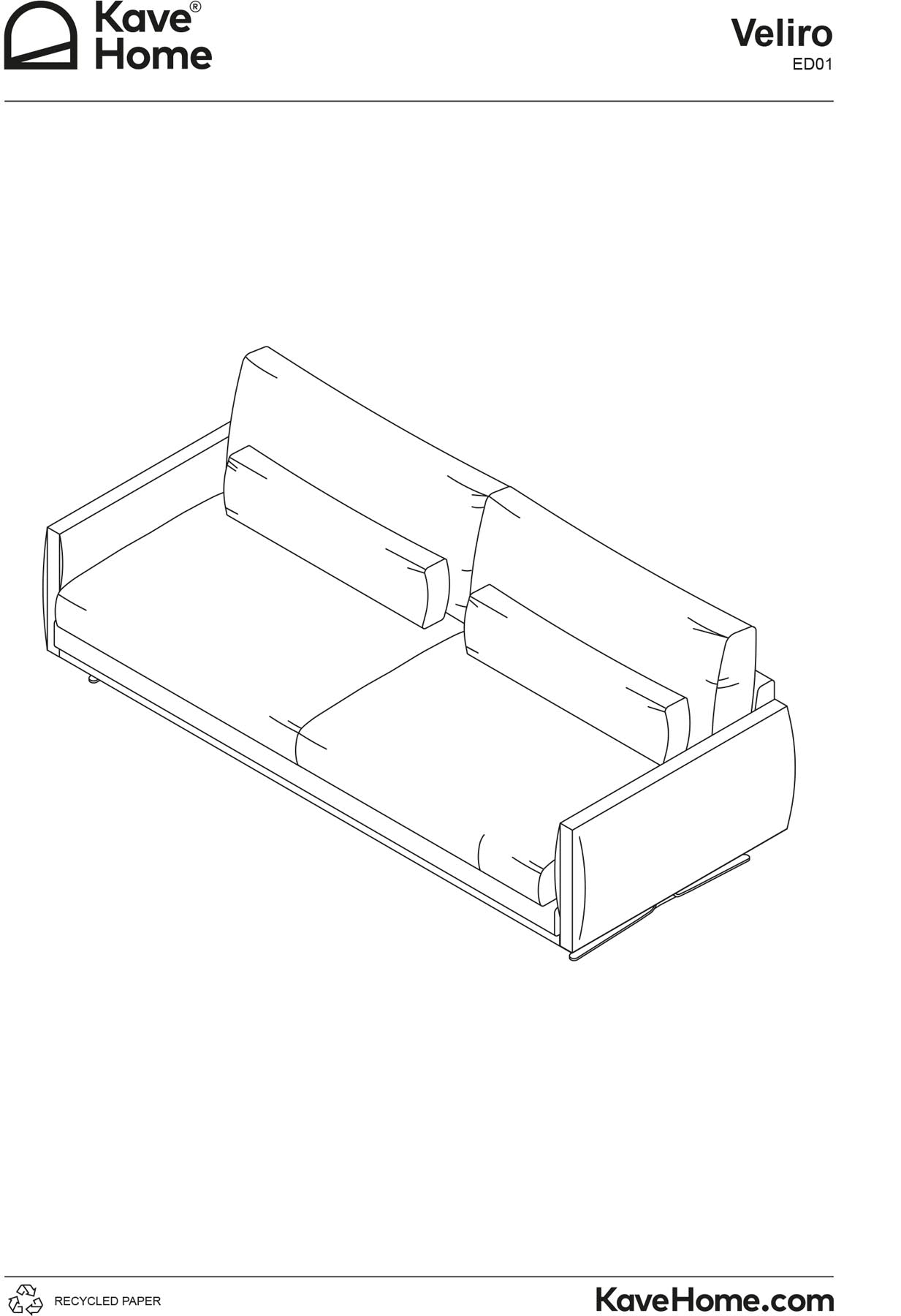 3-Sitzer-Sofa Veliro aus grünem Samt mit Stahlbeinen in schwarzer Ausführung, 240 cm, FSC Mix Credit in Grün präsentiert im Onlineshop von KAQTU Design AG. 3er Sofa ist von Kave Home