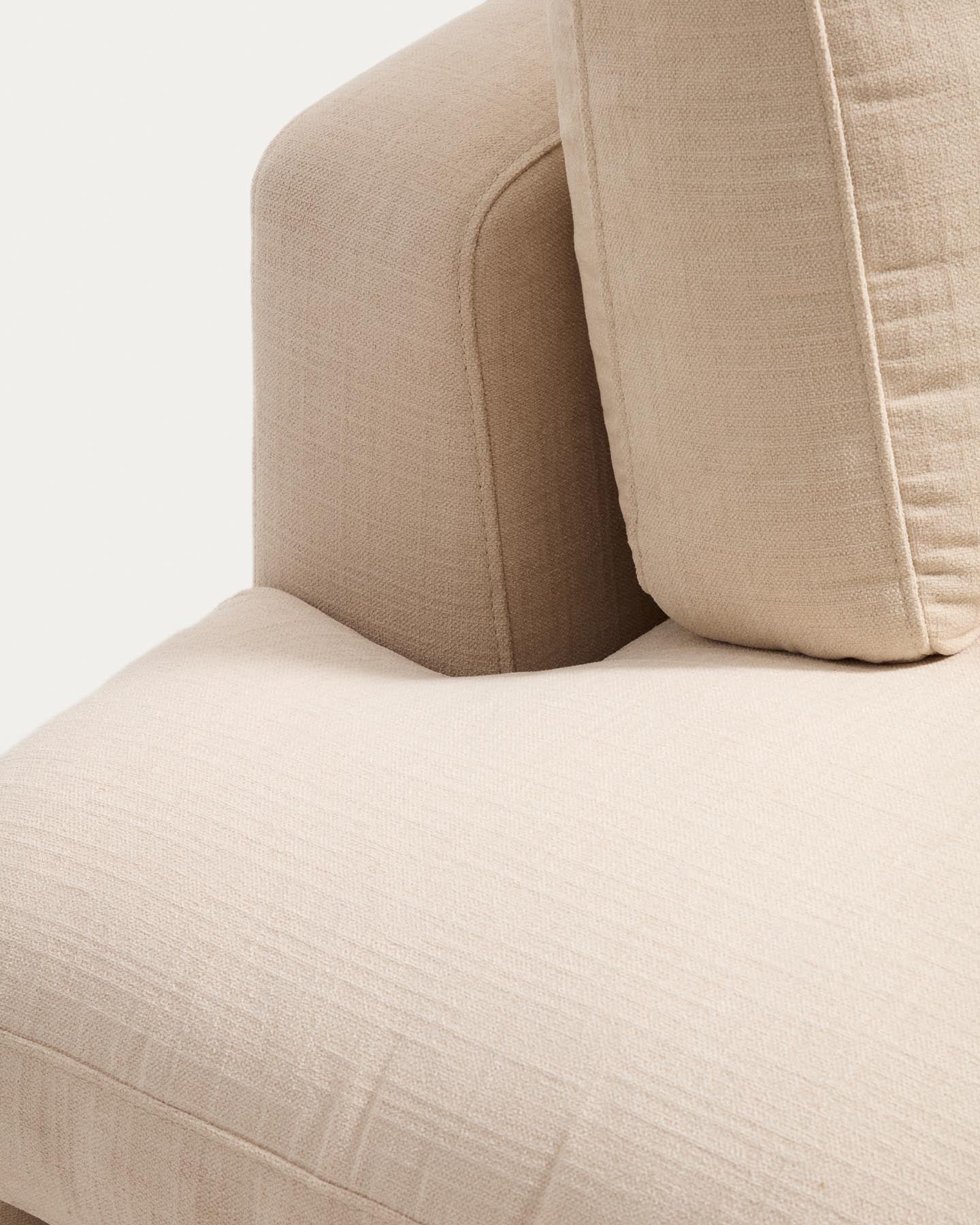 Modulares 3-Sitzer-Sofa Gala aus beigem Chenillegewebe, FSC Mix Credit, 240 cm in Beige präsentiert im Onlineshop von KAQTU Design AG. 3er Sofa ist von Kave Home