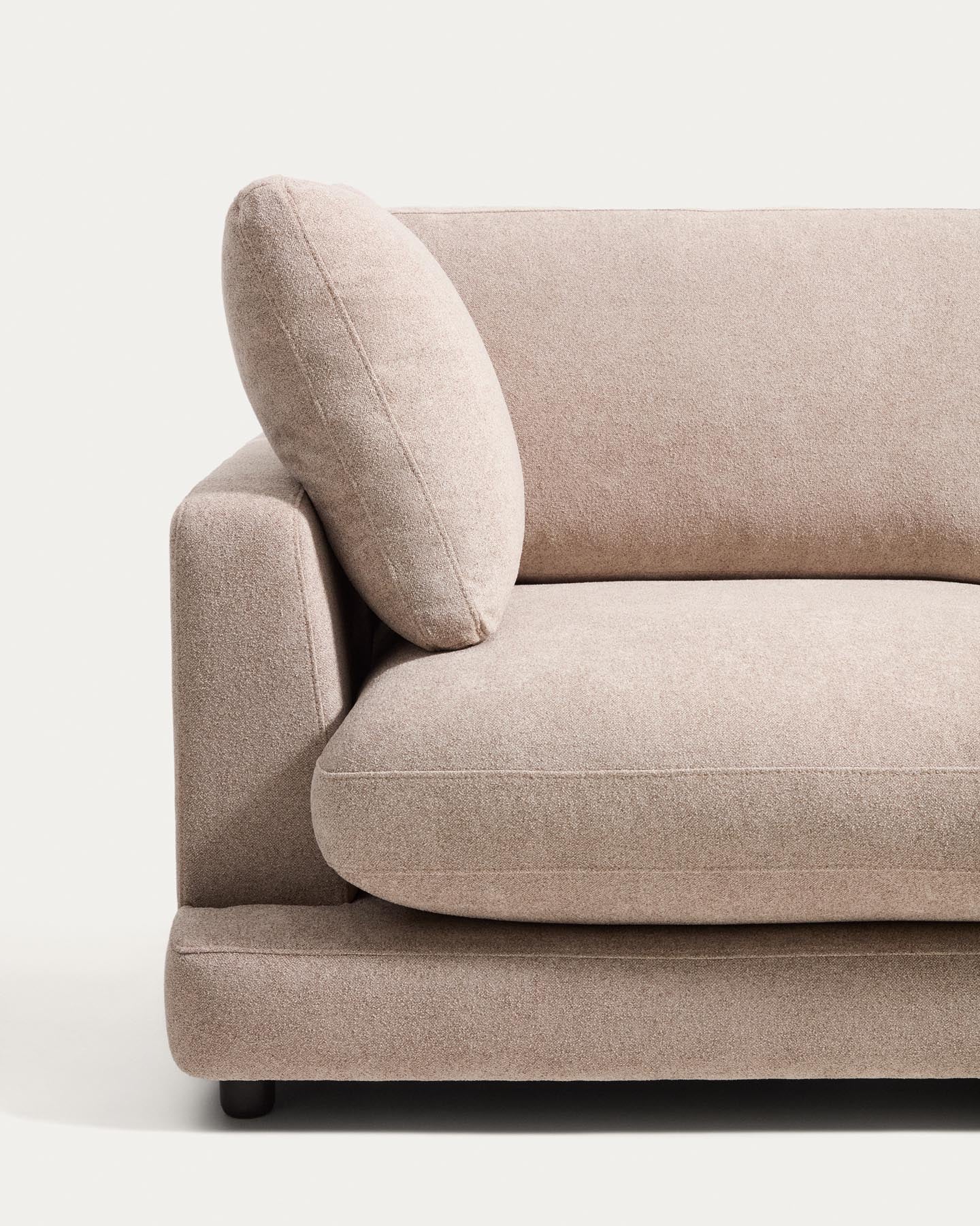 4-Sitzer-Sofa Gala aus Microbouclé mit Chaiselongue rechts in Beige, FSC Mix Credit, 300 cm in Beige präsentiert im Onlineshop von KAQTU Design AG. L-Sofa rechts ist von Kave Home