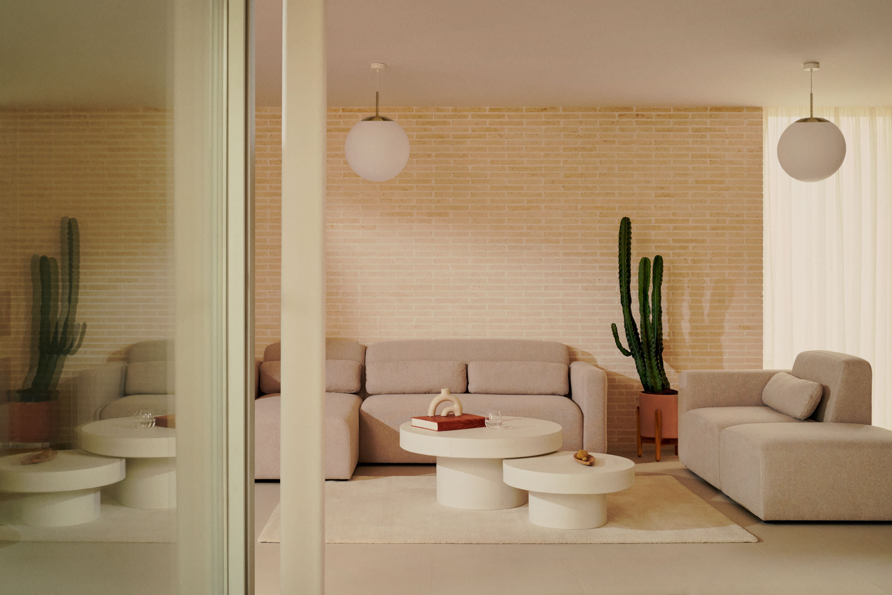 Modulares 2-Sitzer-Sofa von Kave Home, beige, 244 cm, FSC-zertifiziert, stilvoll und nachhaltig für modernes Wohnen.