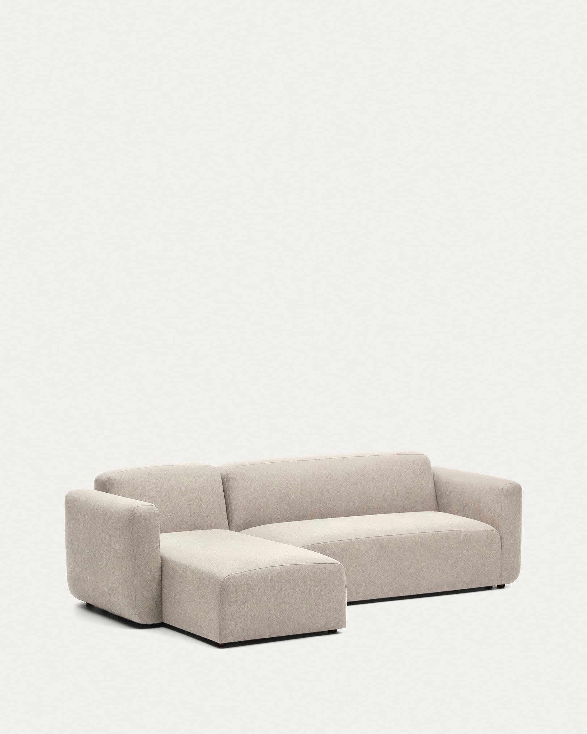 Modulares 3-Sitzer-Sofa mit Chaiselongue, beige, 263 cm, FSC-zertifiziert, von Kave Home. Stilvoll und nachhaltig.