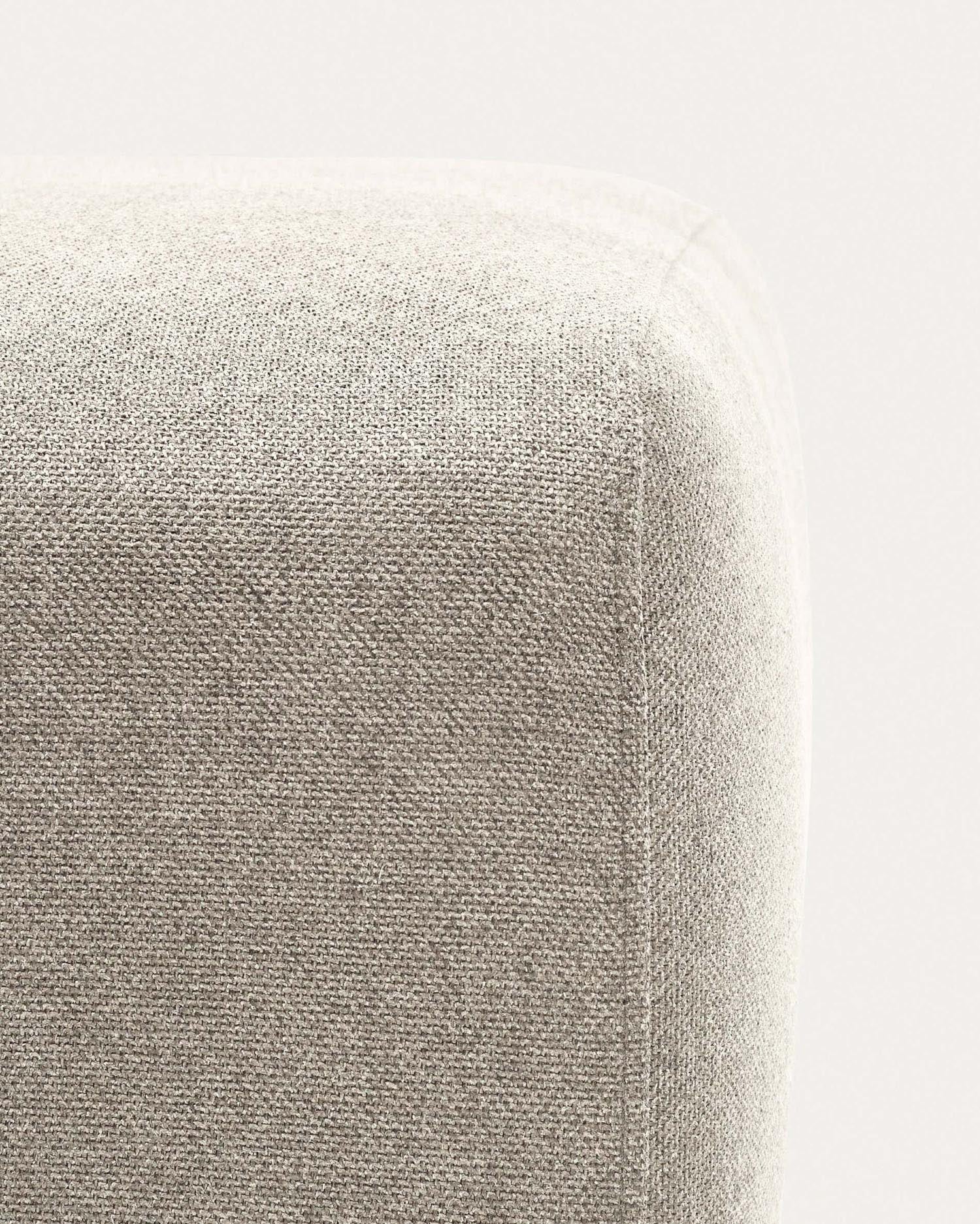 Beige Neom Pouf Randmodul (75 x 89 cm) von Kave Home: Flexibles Design für stilvolle Wohnzimmer und nachhaltige Einrichtungsideen.