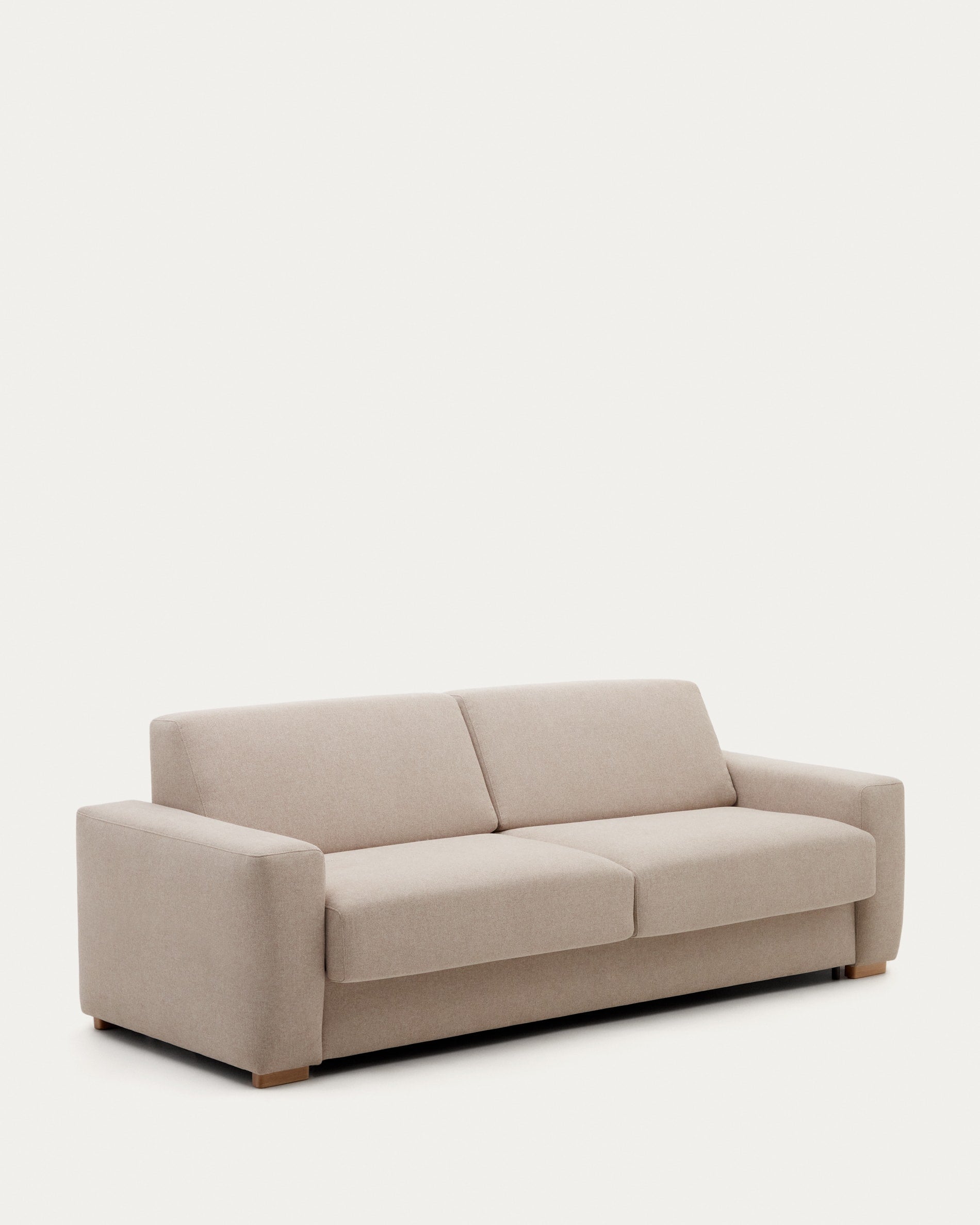Das Anley 4-Sitzer-Bettsofa in Beige (244 cm) von Kave Home kombiniert elegantes Design mit nachhaltigen Materialien.
