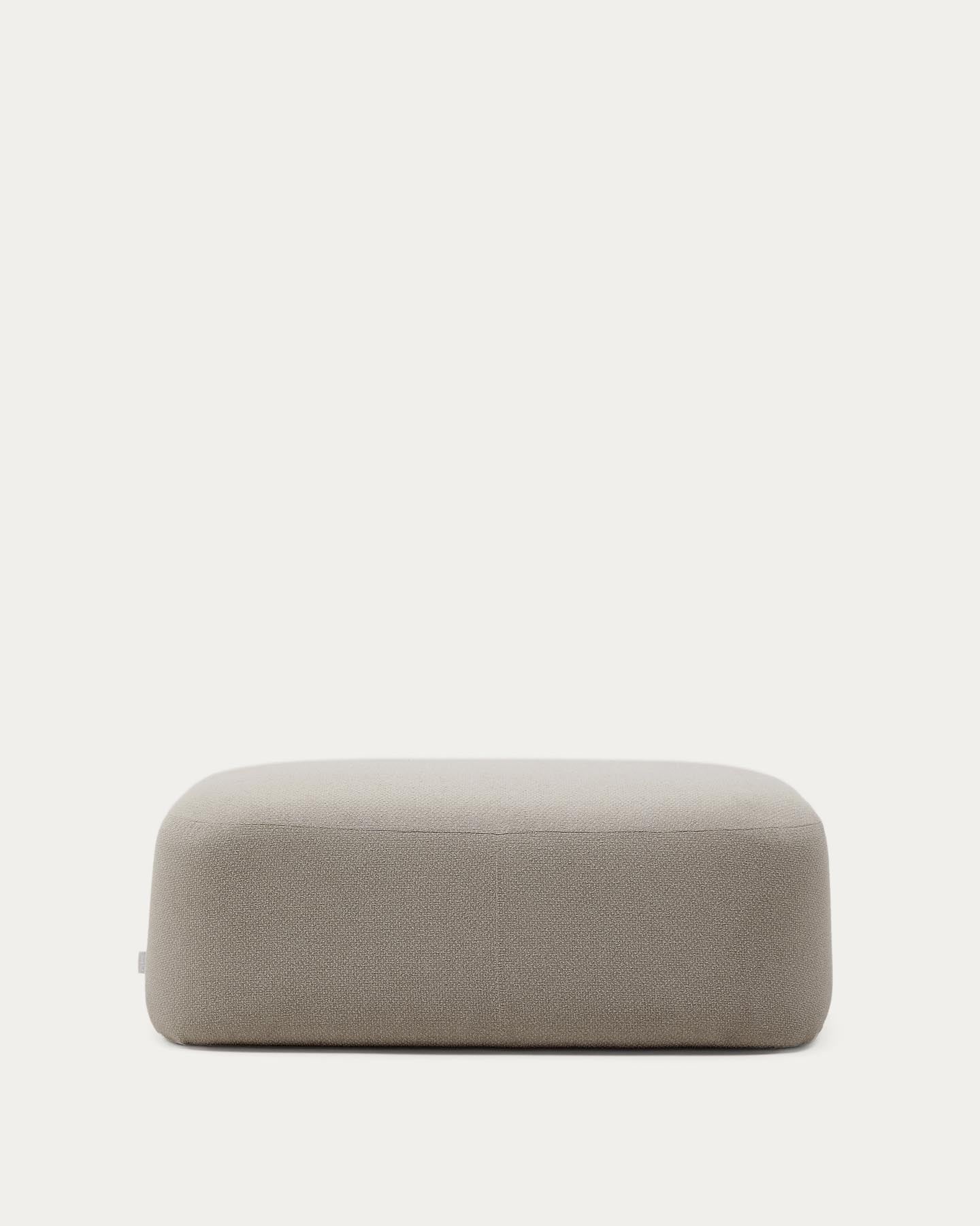 Schwer entflammbare Fussablage Martina in Chenille in Steinton 123 x 85 cm in Steinfarben präsentiert im Onlineshop von KAQTU Design AG. Pouf ist von Kave Home