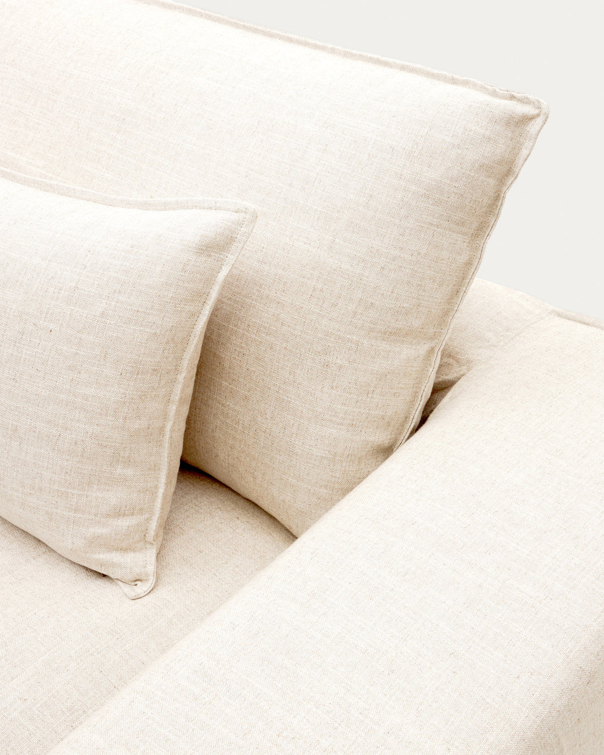 Bezug für 2-SitzerSofa Anarela in beigem Leinen in Beige präsentiert im Onlineshop von KAQTU Design AG. Sofa-Zubehör ist von Kave Home