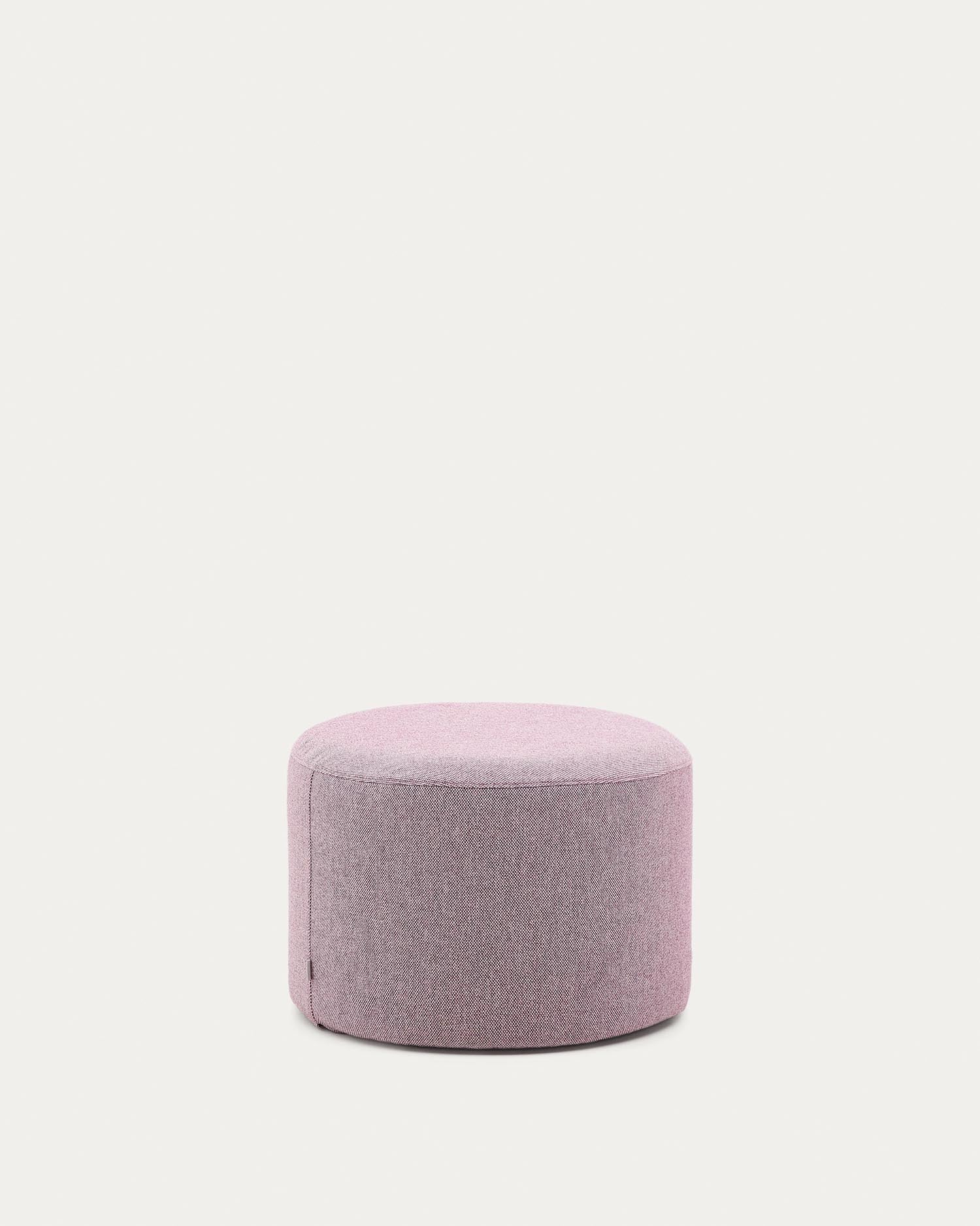 Fussablage mit abnehmbarem Bezug Kaeli violett Ø 60 cm in Lila präsentiert im Onlineshop von KAQTU Design AG. Hocker ist von Kave Home