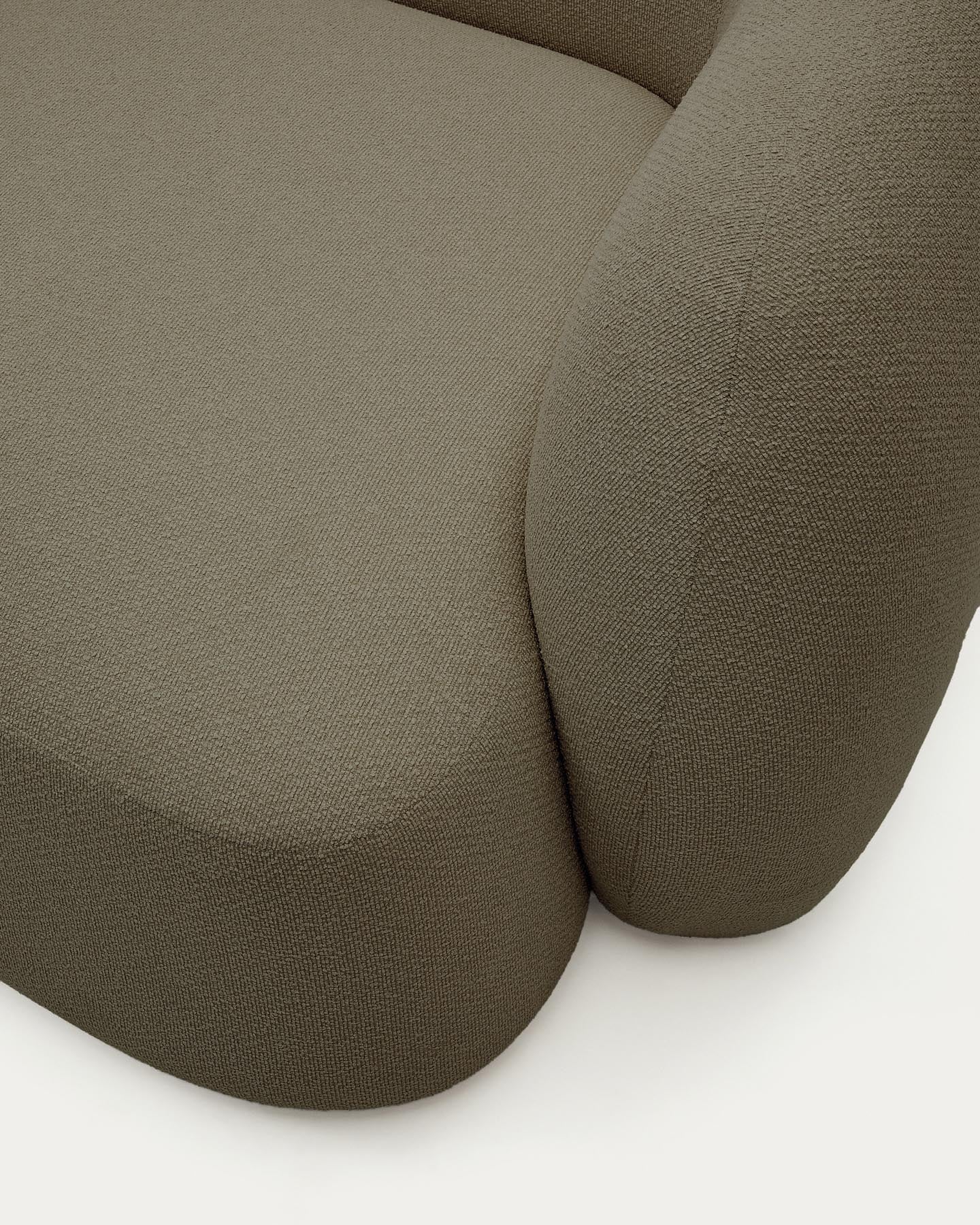 2-Sitzer-Modularsofa Martina mit Chenille und Chaiselongue links in Grün 230 cm in Grün präsentiert im Onlineshop von KAQTU Design AG. L-Sofa links ist von Kave Home
