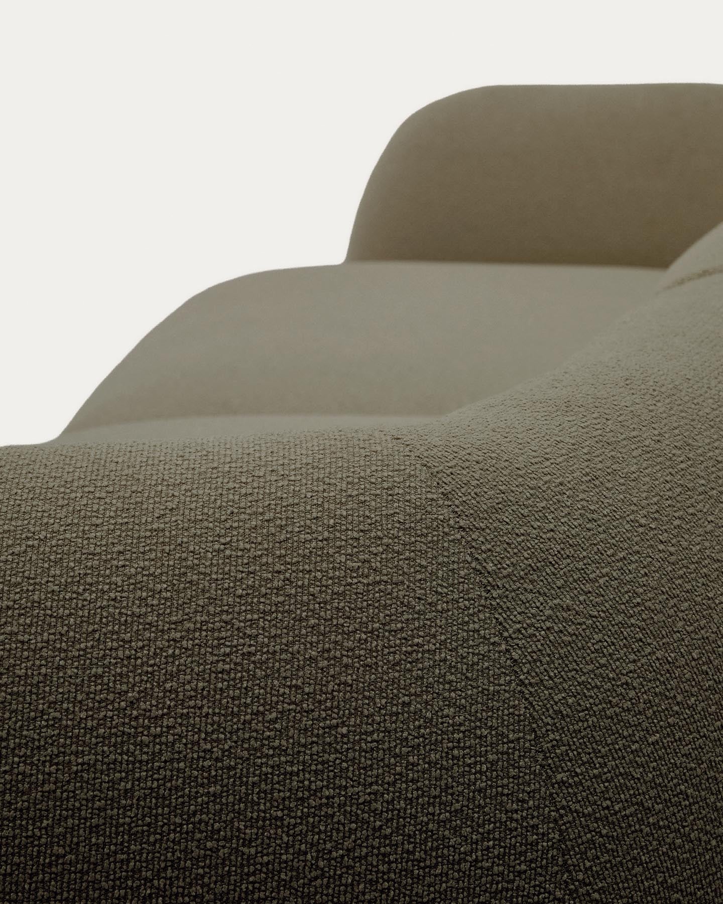 Schwer entflammbares 3-Sitzer-Modularsofa Martina mit Chenille und Chaiselongue rechts in Grün 287 cm in Grün präsentiert im Onlineshop von KAQTU Design AG. L-Sofa rechts ist von Kave Home