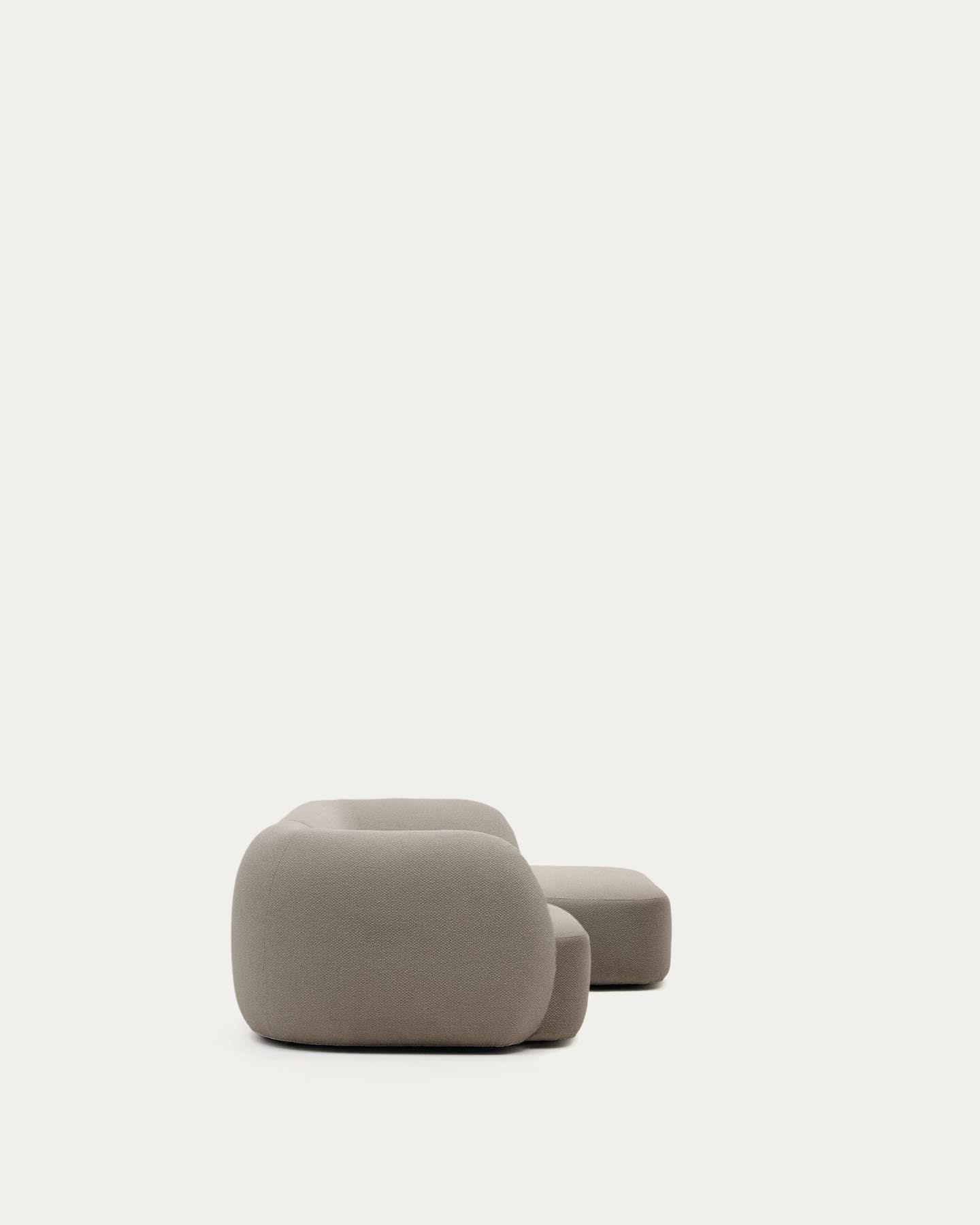 3-Sitzer-Modularsofa Martina mit Chenille und Chaiselongue rechts in Steinton 287 cm in Steinfarben präsentiert im Onlineshop von KAQTU Design AG. L-Sofa rechts ist von Kave Home