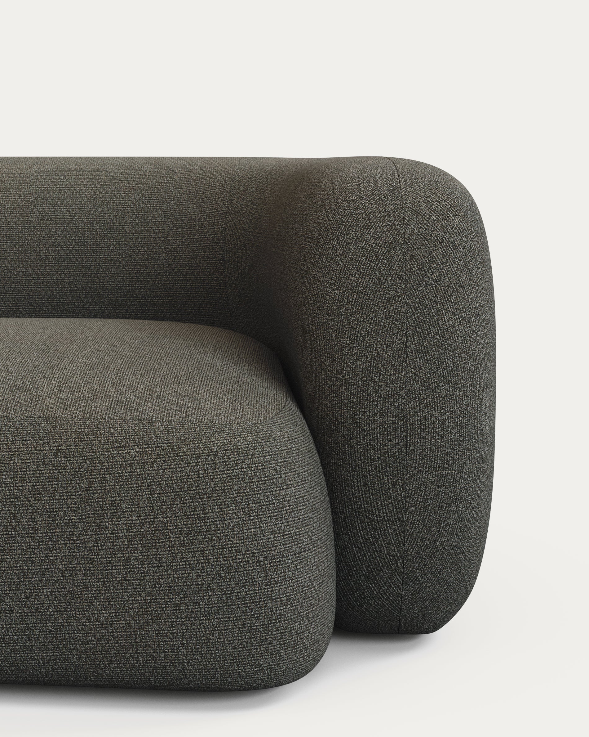 3-Sitzer-Modularsofa Martina mit grüner Chenille und Chaiselongue links 287 cm in Grün präsentiert im Onlineshop von KAQTU Design AG. 3er Sofa ist von Kave Home