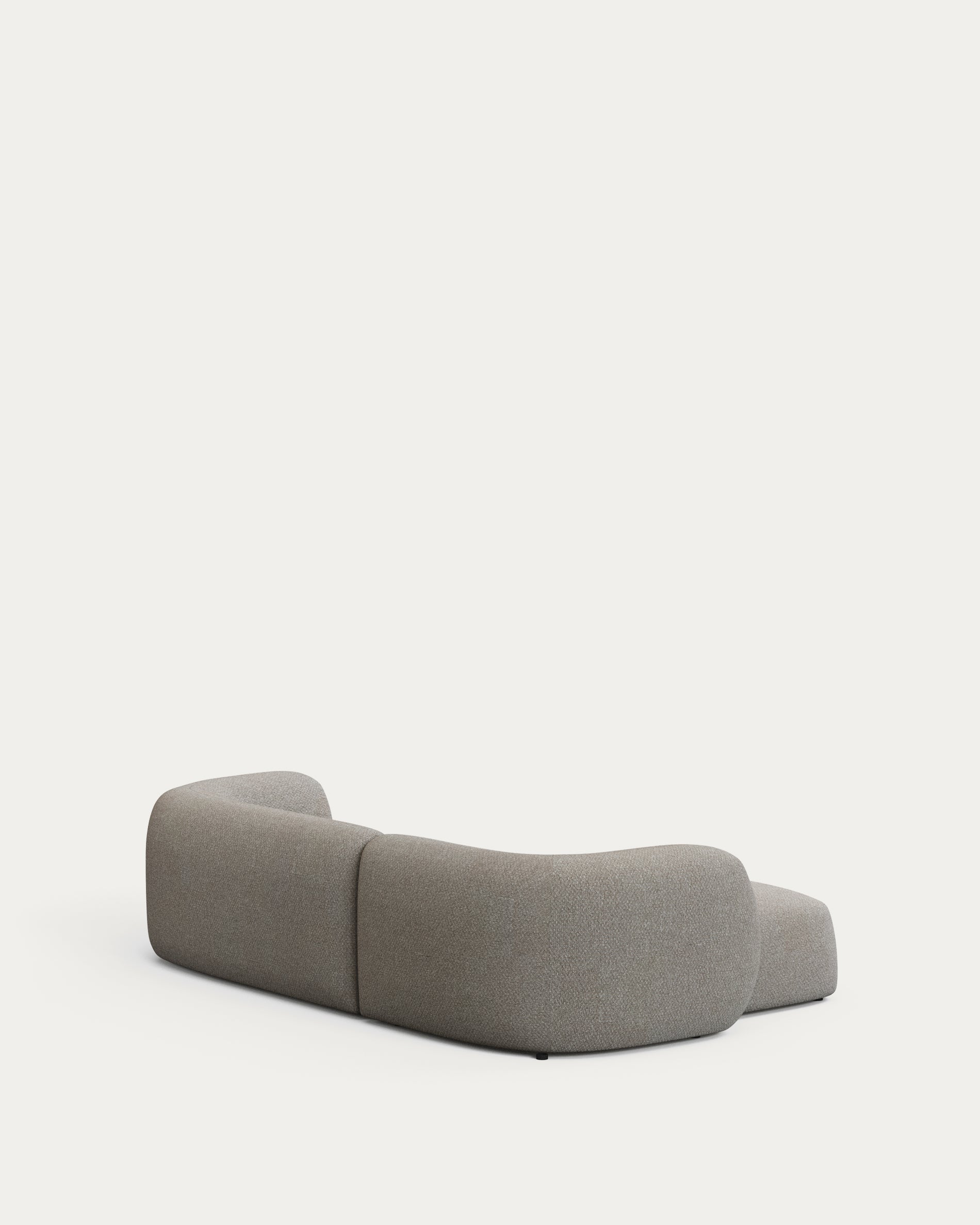 3-Sitzer-Modularsofa Martina mit Chenille und Chaiselongue links in Steinton 287 cm in Steinfarben präsentiert im Onlineshop von KAQTU Design AG. 3er Sofa ist von Kave Home