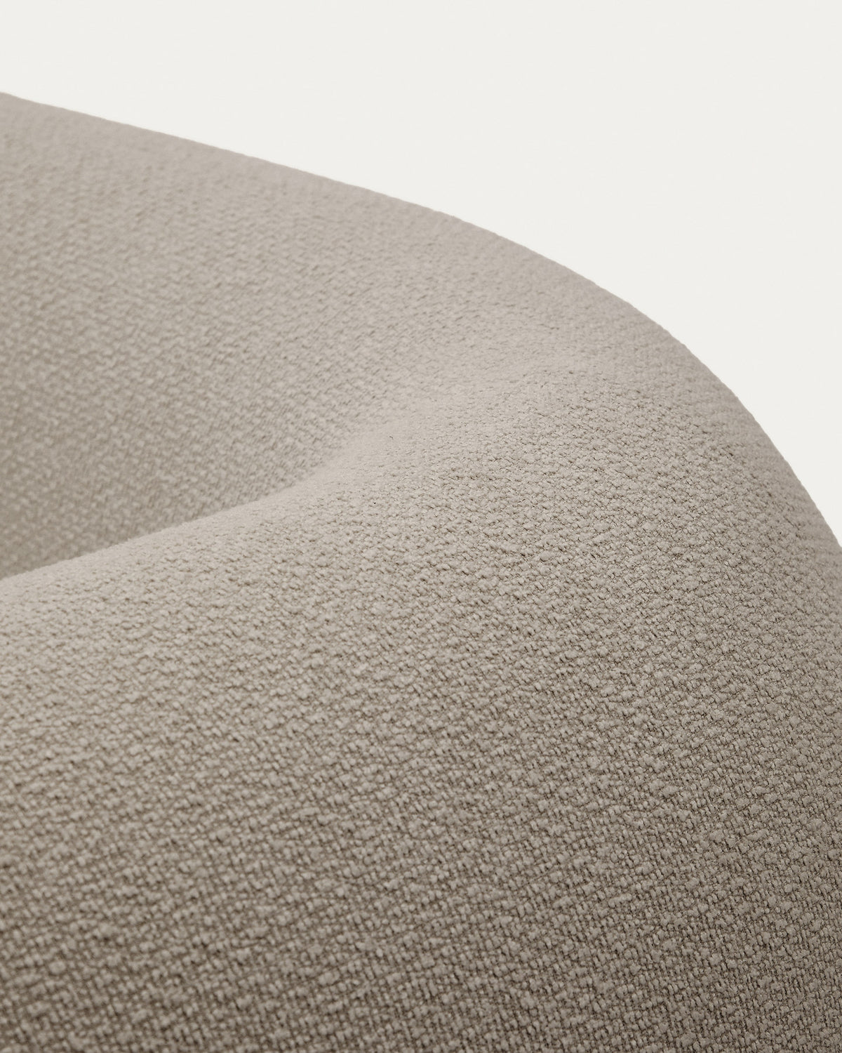 4-Sitzer-Modularsofa Martina mit Chenille und Chaiselongue links in Steinton 377 cm in Steinfarben präsentiert im Onlineshop von KAQTU Design AG. L-Sofa rechts ist von Kave Home