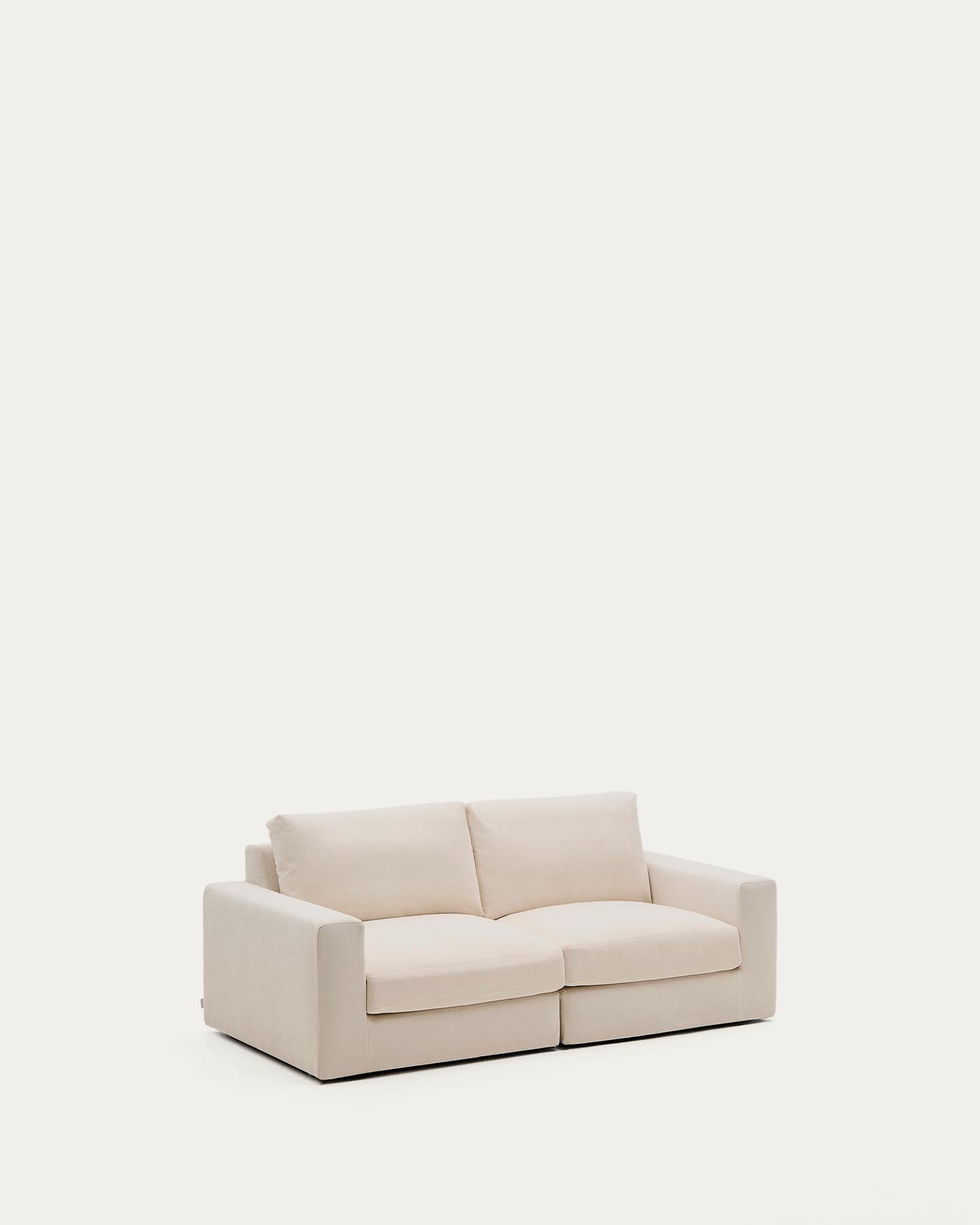 Modulares Sofa Alea für 3 Personen mit abnehmbarem Bezug aus Chenille in Beige, 220 cm in Beige präsentiert im Onlineshop von KAQTU Design AG. 3er Sofa ist von Kave Home
