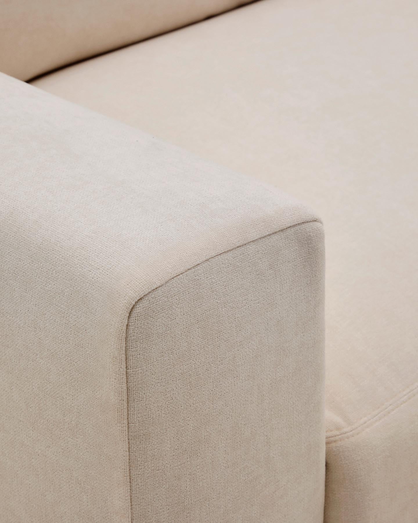 Modulares Sofa Alea für 4 Personen mit abnehmbarem Bezug aus Chenille mit Chaiselongue links in Beige, 310 cm in Beige präsentiert im Onlineshop von KAQTU Design AG. 3er Sofa ist von Kave Home