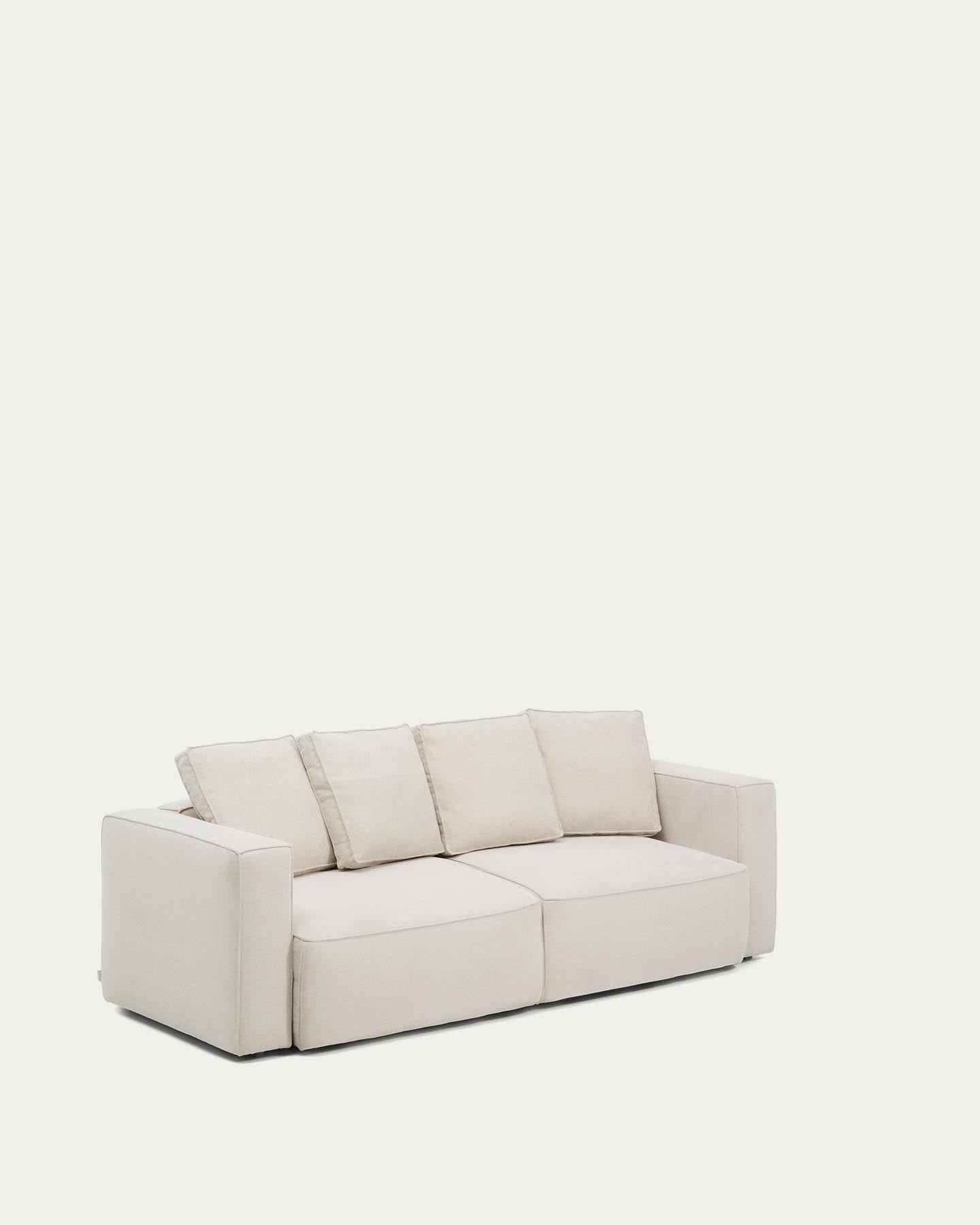 3-Sitzer Bettsofa Marela in beiger Chenille, 236 cm, FSC Mix Credit in Beige präsentiert im Onlineshop von KAQTU Design AG. Bettsofa ist von Kave Home