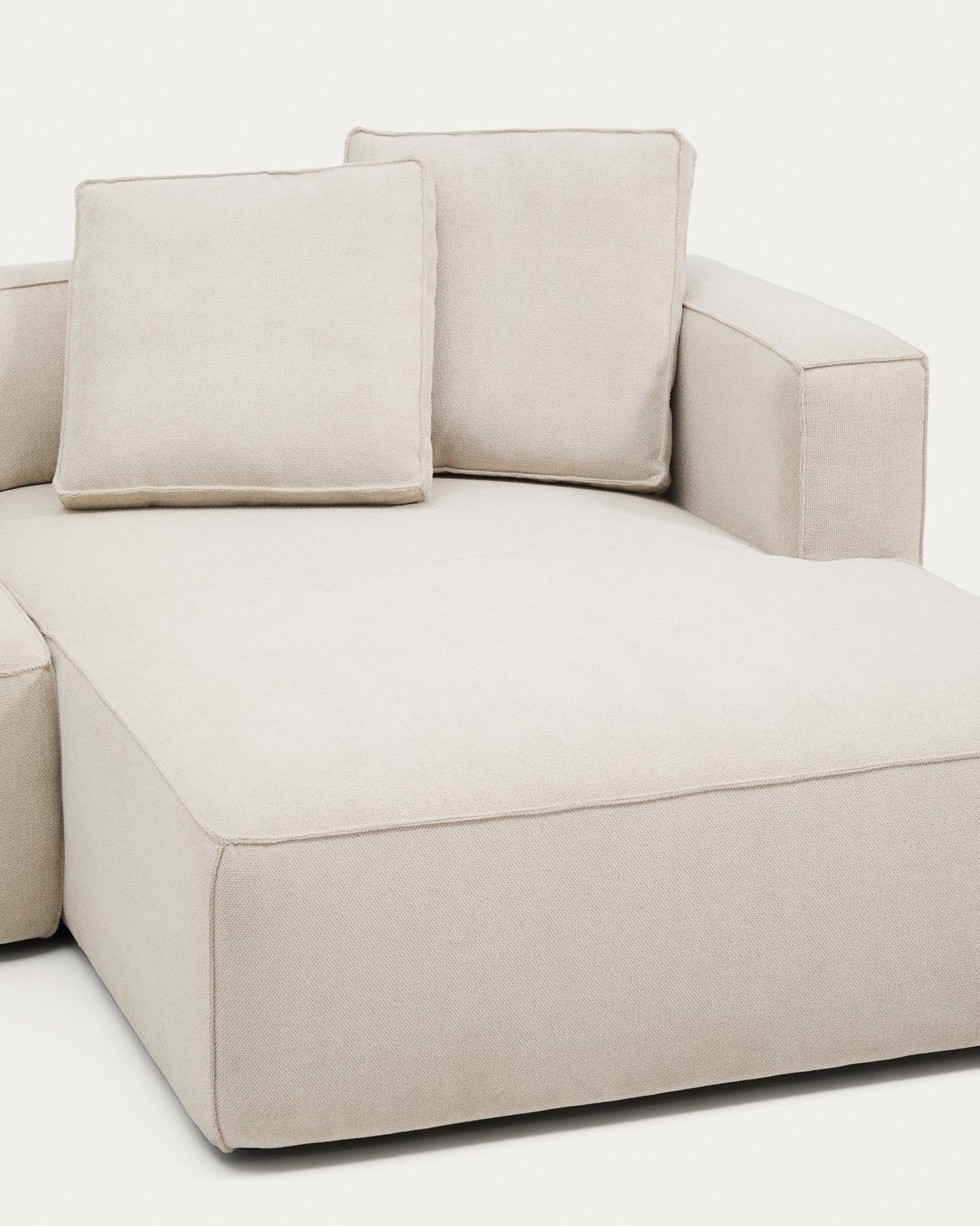 3-Sitzer Bettsofa Marela mit Chaiselongue rechts in beiger Chenille, 236 cm, FSC Mix Credit in Beige präsentiert im Onlineshop von KAQTU Design AG. Bettsofa ist von Kave Home