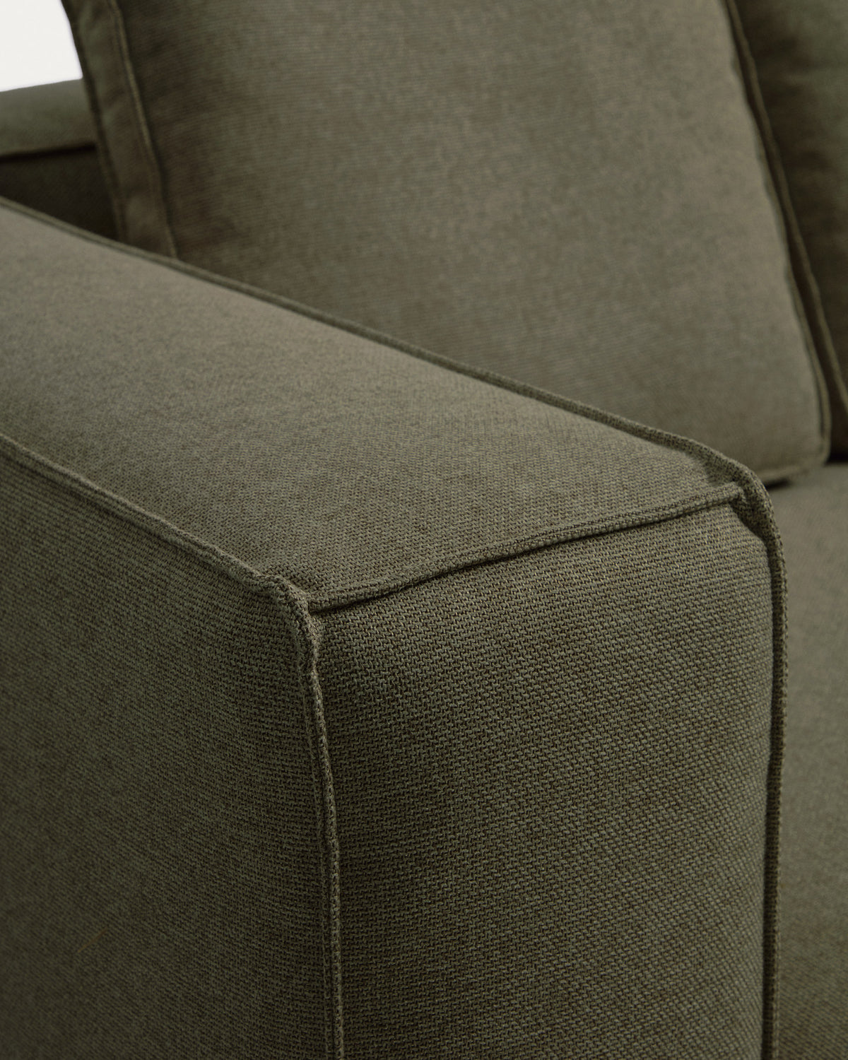 Dunkelgrünes Bettsofa Marela mit Gewebebezug, Chaiselongue rechts und schwarzen Beinen