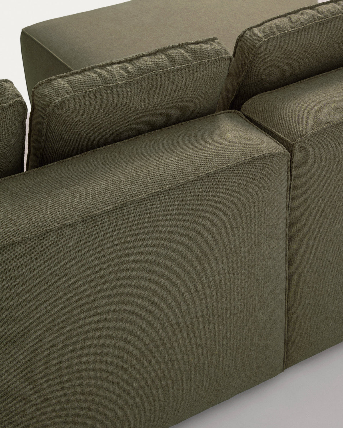 Dunkelgrünes Bettsofa Marela mit Chaiselongue links, Gewebebezug, Armlehnen, schwarze Beine