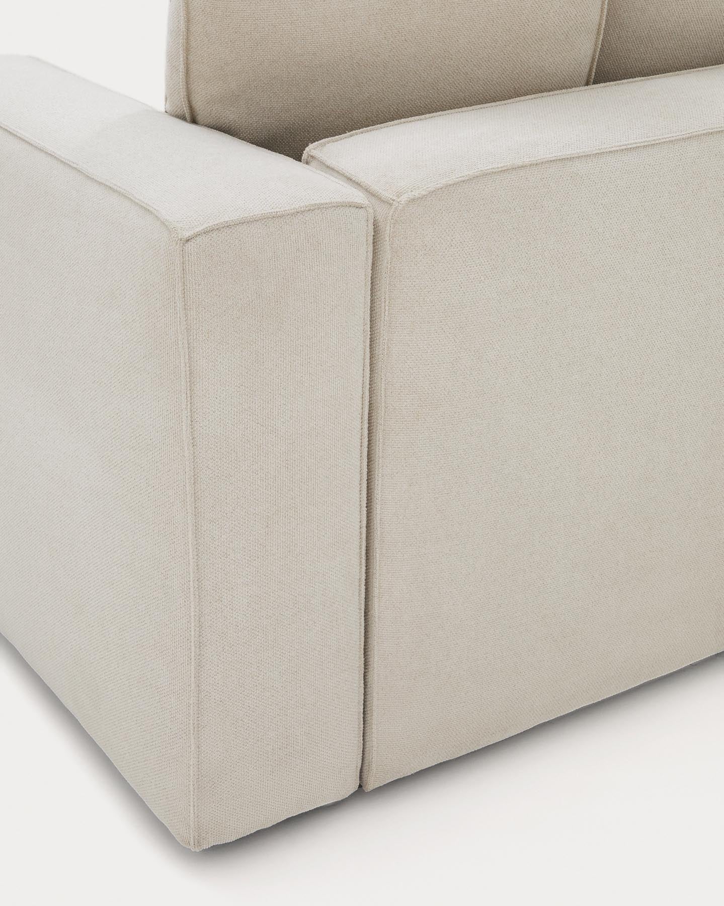 3-Sitzer Bettsofa Marela mit Chaiselongue links in beiger Chenille, 276 cm, FSC Mix Credit in Beige präsentiert im Onlineshop von KAQTU Design AG. Bettsofa ist von Kave Home