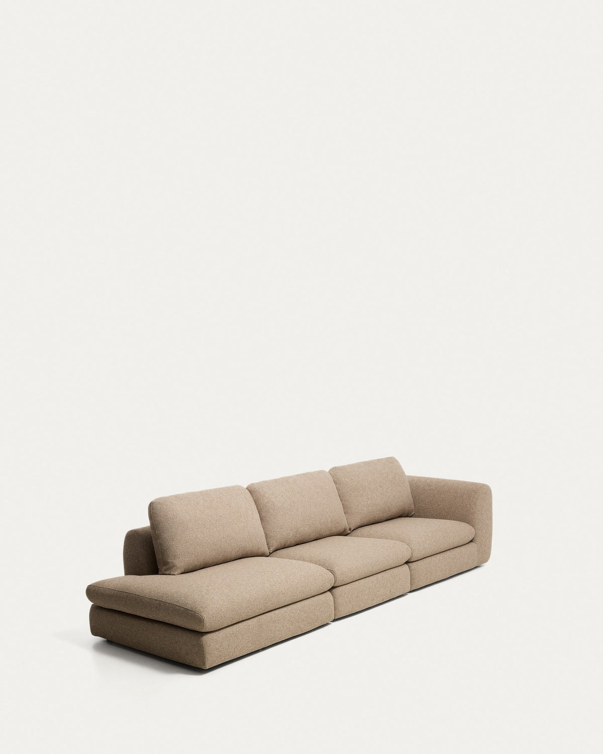 4-Sitzer Sofa Vera mit Randmodul links in Hellbraun, 325 cm, FSC Mix Credit in Hellbraun präsentiert im Onlineshop von KAQTU Design AG. 4er Sofa ist von Kave Home