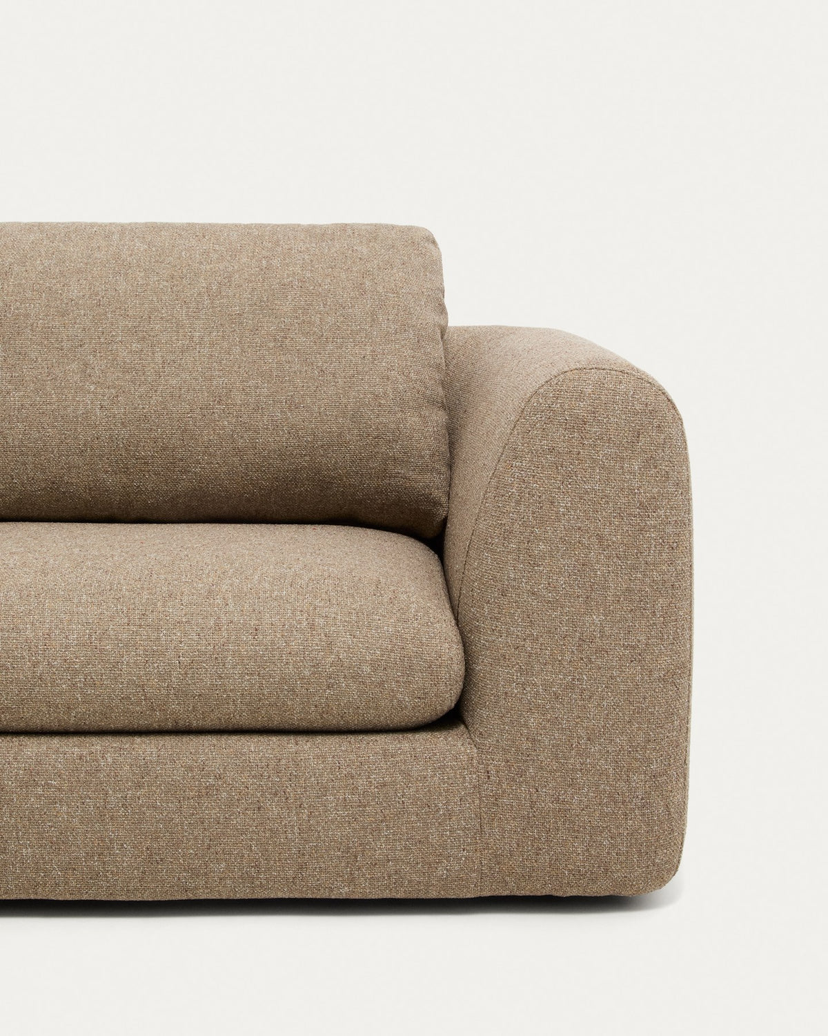 4-Sitzer Sofa Vera mit Randmodul links in Hellbraun, 325 cm, FSC Mix Credit in Hellbraun präsentiert im Onlineshop von KAQTU Design AG. 4er Sofa ist von Kave Home