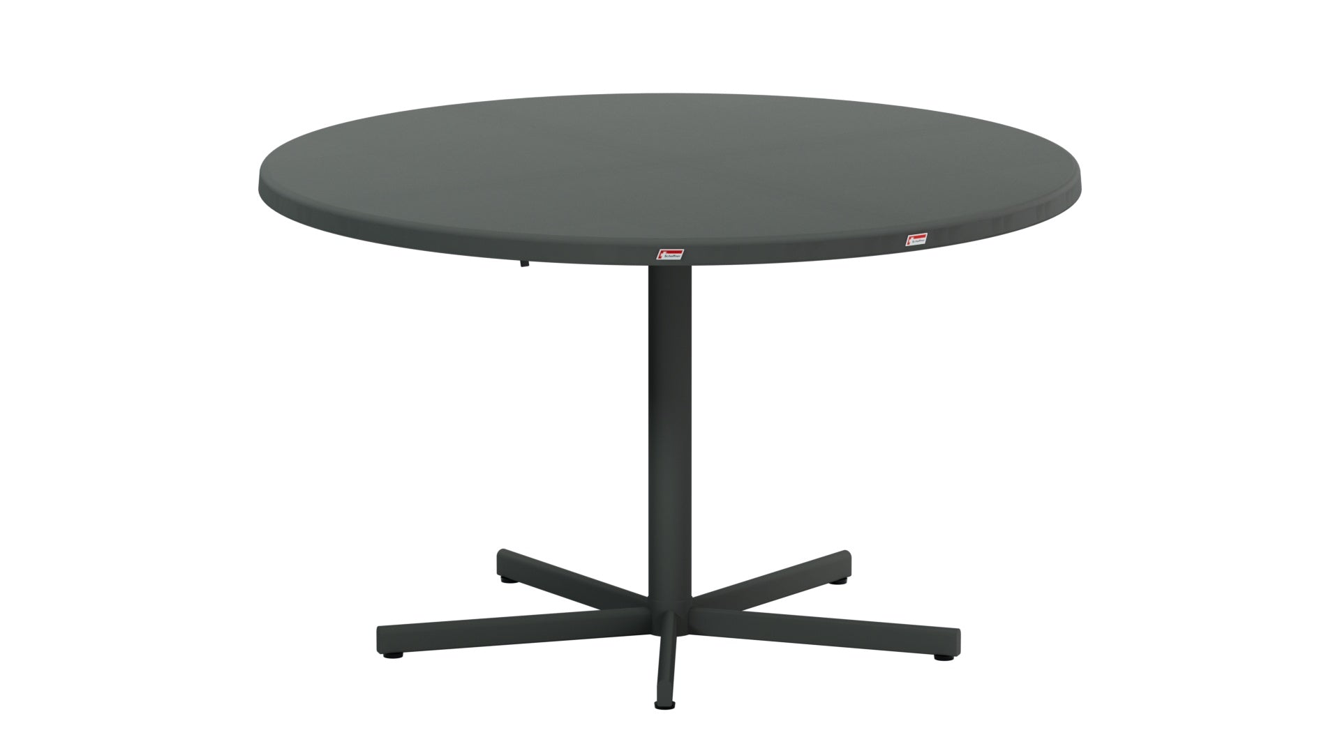 Hochwertiger, wetterfester Bodensee Glasfaser-Gartentisch ø120cm, klappbar, langlebig, Schweizer Qualität, outdoor, Gartenmöbel, stilvoll, pflegeleicht.