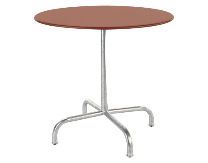 Rigi Metall-Gartentisch ø80 klappbar in Pastelllterracotta / Feuerverzinkt präsentiert im Onlineshop von KAQTU Design AG. Gartentisch ist von Schaffner