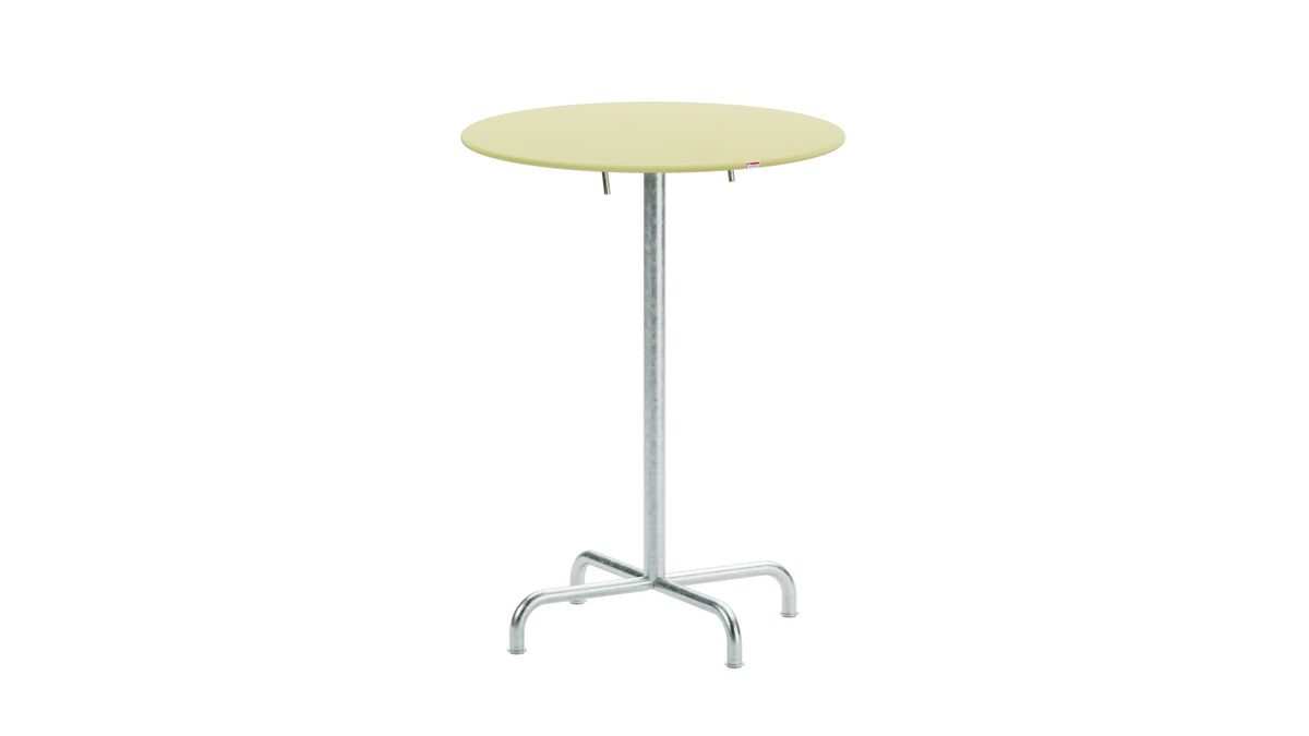 Rigi Metall-Stehtisch Outdoor ø80 / 110 klappbar in Buchsbaumgelb präsentiert im Onlineshop von KAQTU Design AG. Hochtisch Outdoor ist von Schaffner