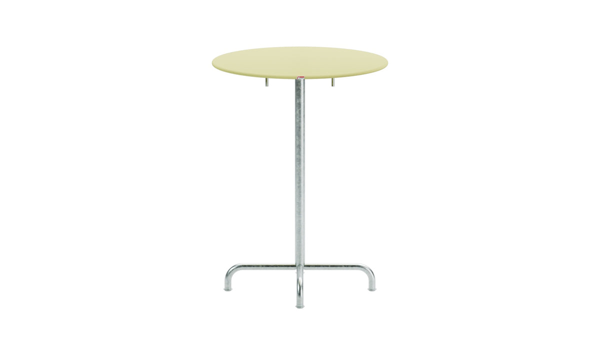 Rigi Metall-Stehtisch Outdoor ø80 / 110 klappbar in Buchsbaumgelb präsentiert im Onlineshop von KAQTU Design AG. Hochtisch Outdoor ist von Schaffner