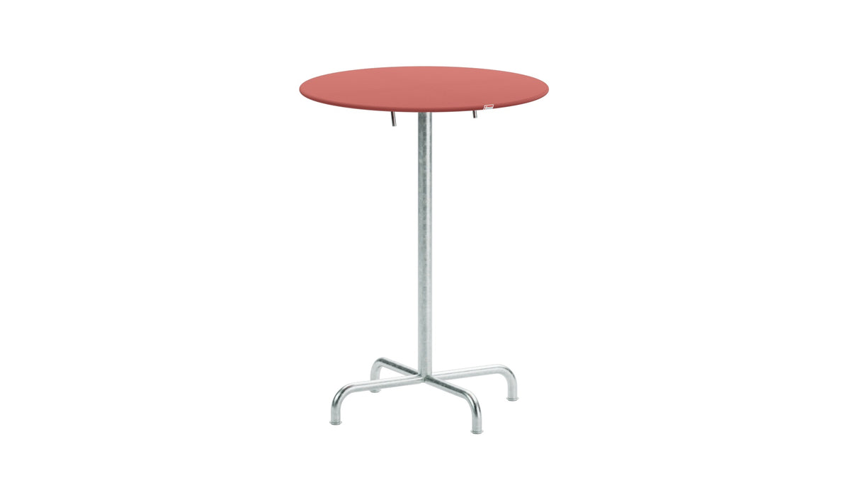 Rigi Metall-Stehtisch Outdoor ø80 / 110 klappbar in Ahornrot präsentiert im Onlineshop von KAQTU Design AG. Hochtisch Outdoor ist von Schaffner